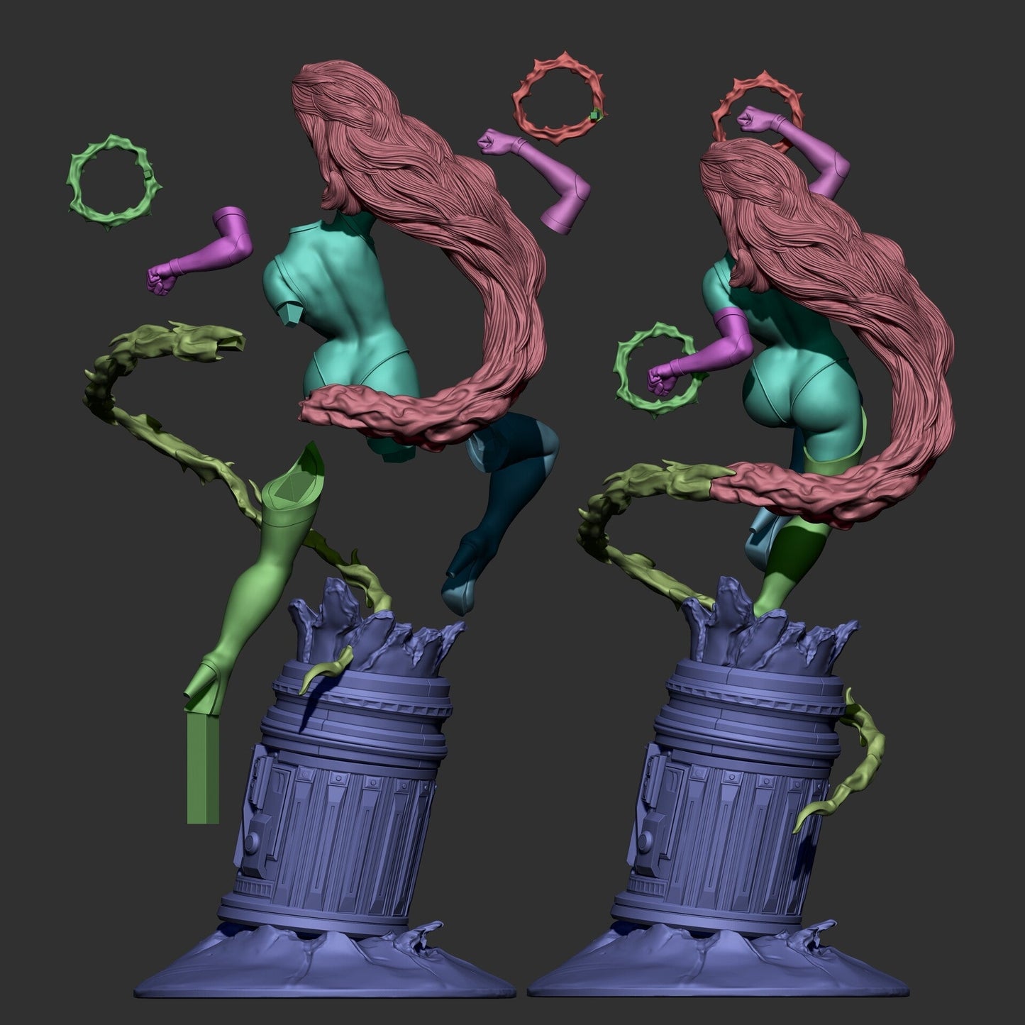 1373 Starfire - DC Comics - STL 3D Print Files - 3D Printed Garage Kit ガレージキット Resin Model Scale Figure フィギュア