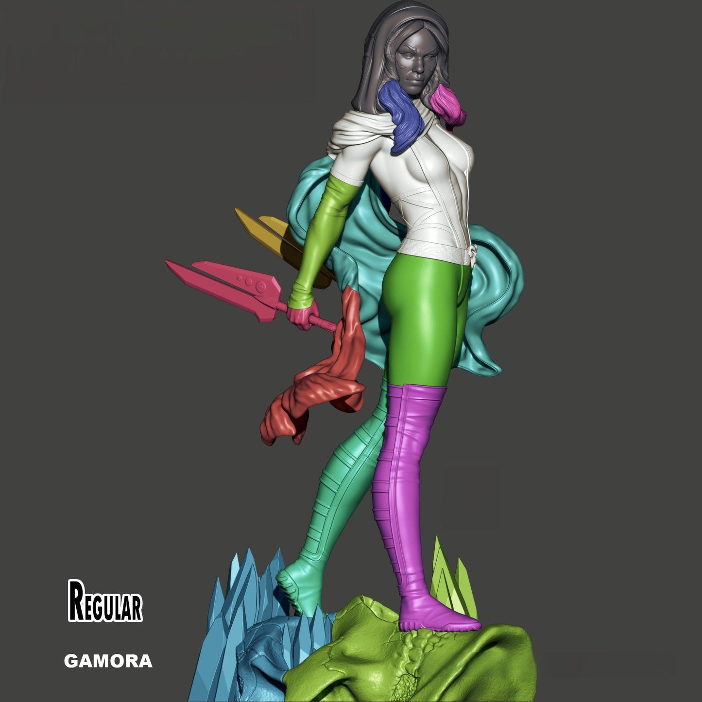 Gamora Special Edition - Guardians of the Galaxy - STL 3D Print Files - 3D Printed Garage Kit ガレージキット Resin Model Scale Figure フィギュア