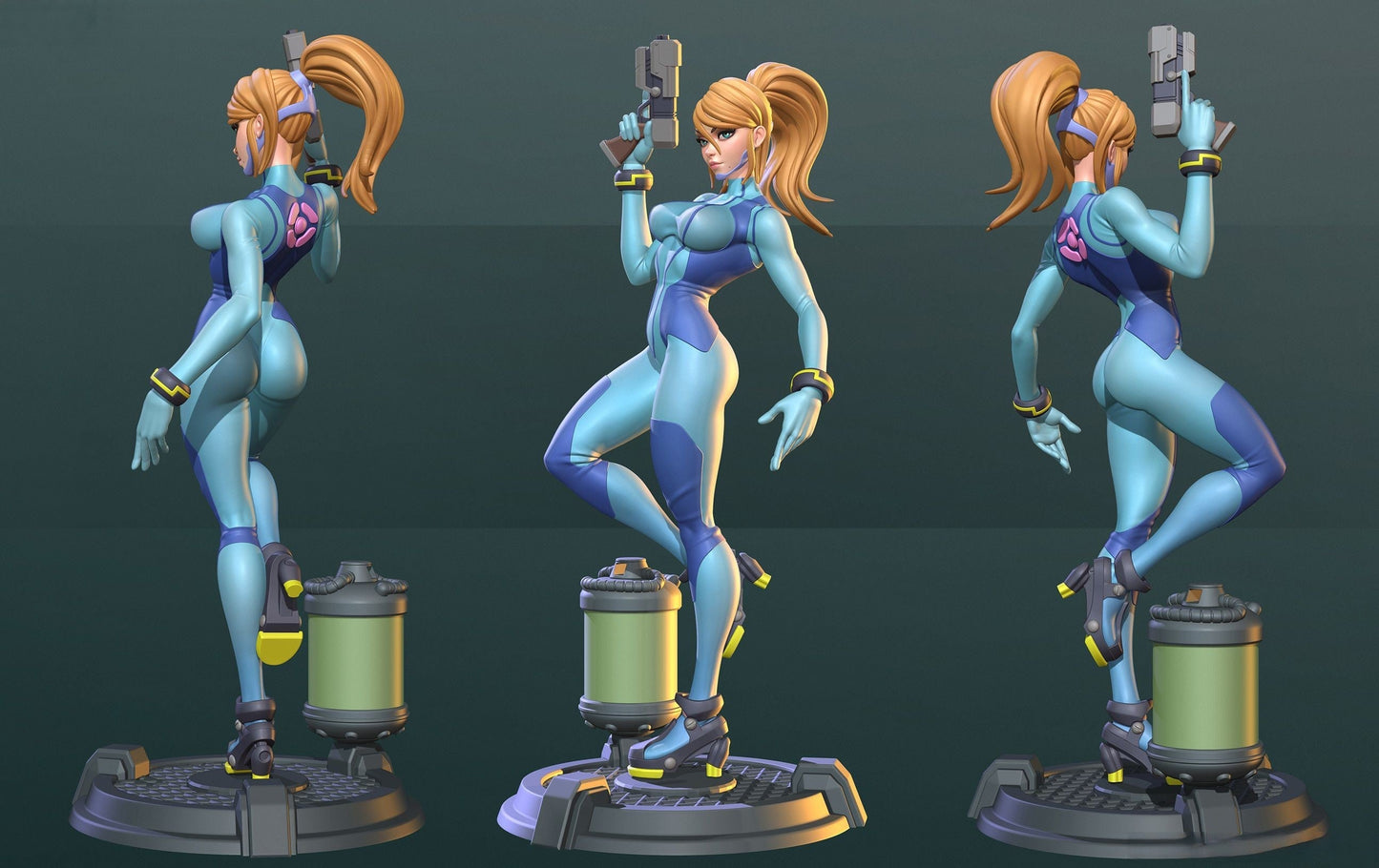 1303 Samus Aran Zero Suit Special Edition - Metroid - STL 3D Print Files - 3D Printed Garage Kit ガレージキット Resin Model Scale Figure フィギュア