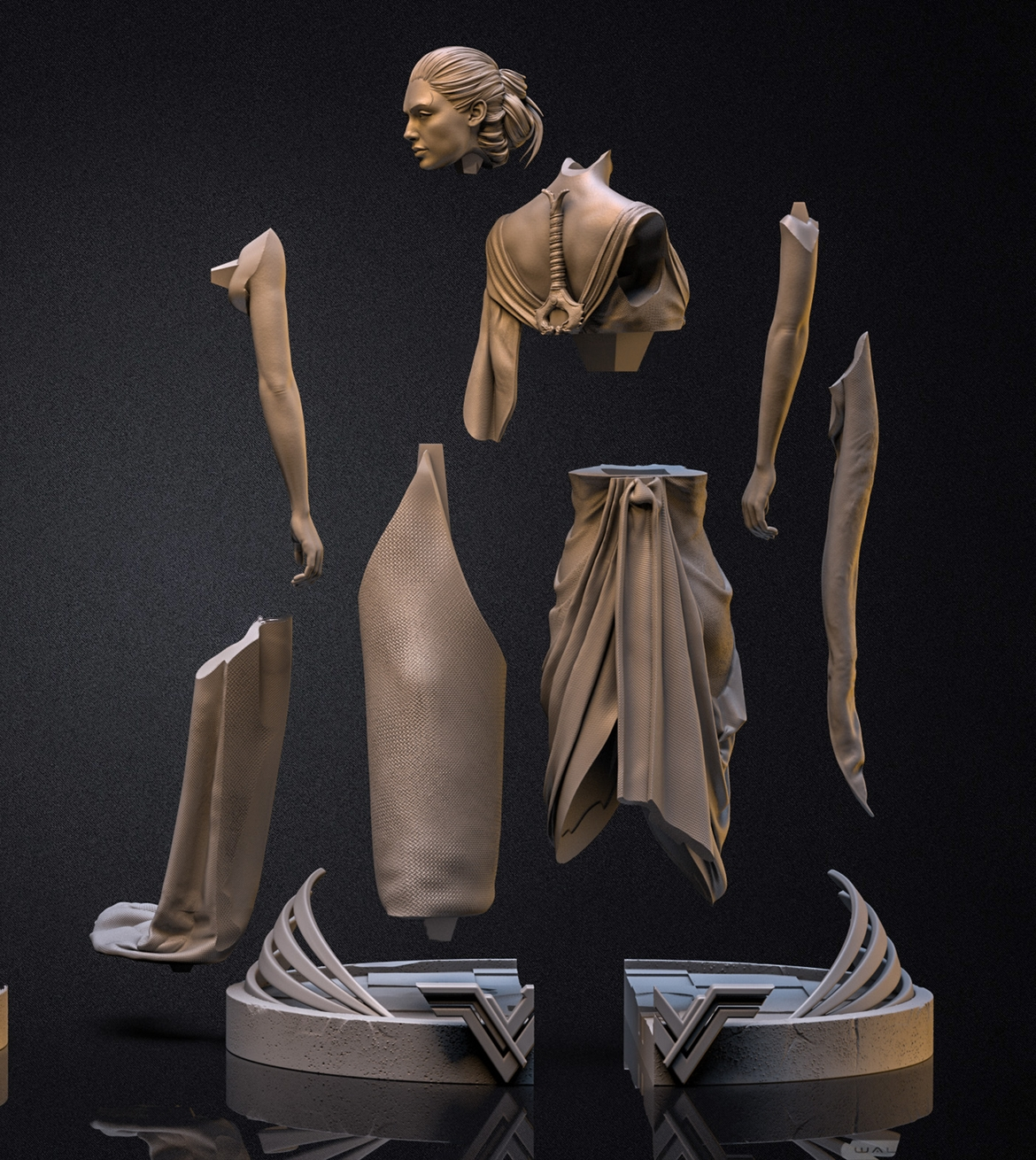 Princess Diana Special Edition - Wonder Woman - STL 3D Print Files - 3D Printed Garage Kit ガレージキット Resin Model Scale Figure フィギュア