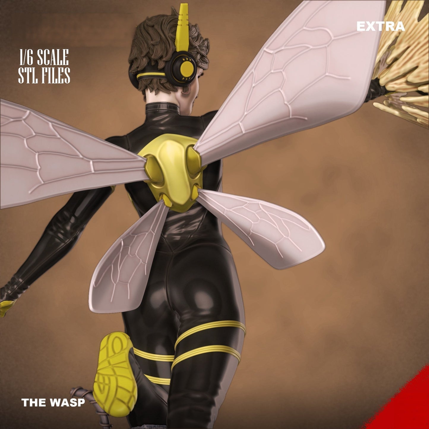 The Wasp - Marvel Comics 1/8 Scale - 3D Printed Garage Kit ガレージキット Resin Model Scale Figure フィギュア