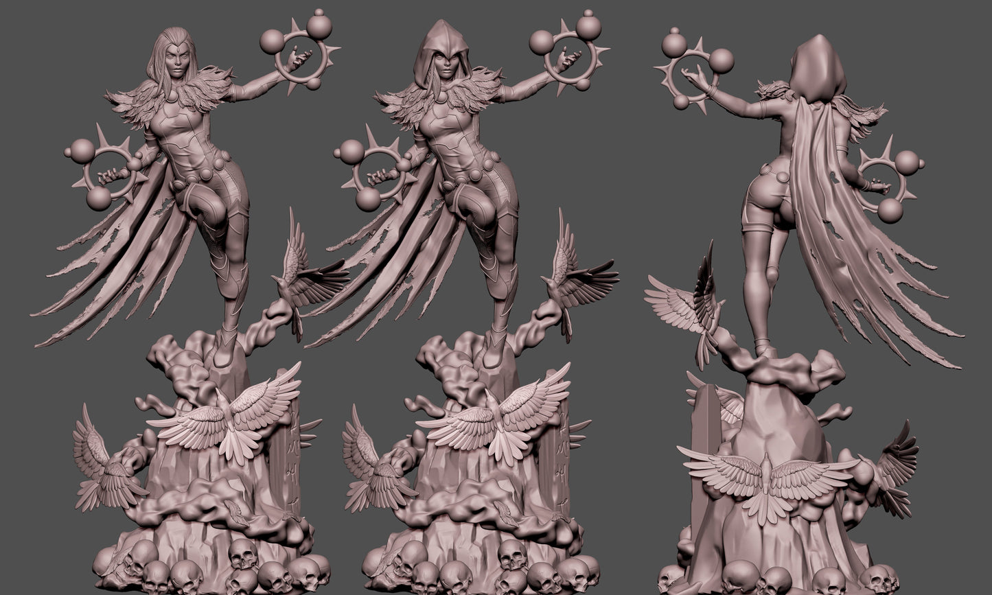 1328 Raven - DC Comics - STL 3D Print Files - 3D Printed Garage Kit ガレージキット Resin Model Scale Figure フィギュア