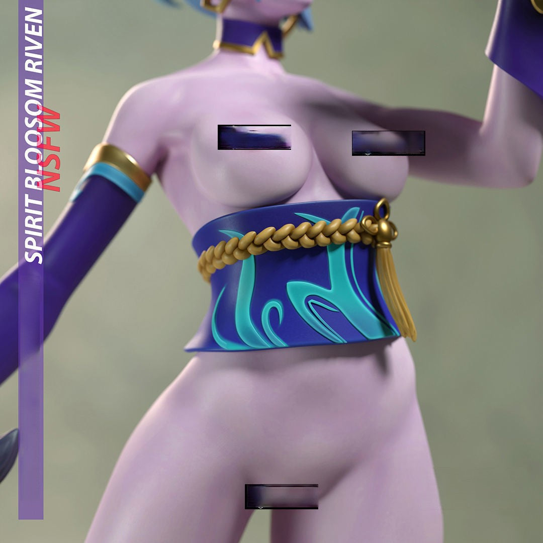 Spirit Blossom Riven Special Edition - League of Legend - STL 3D Print Files - 3D Printed Garage Kit ガレージキット Resin Model Scale Figure フィギュア