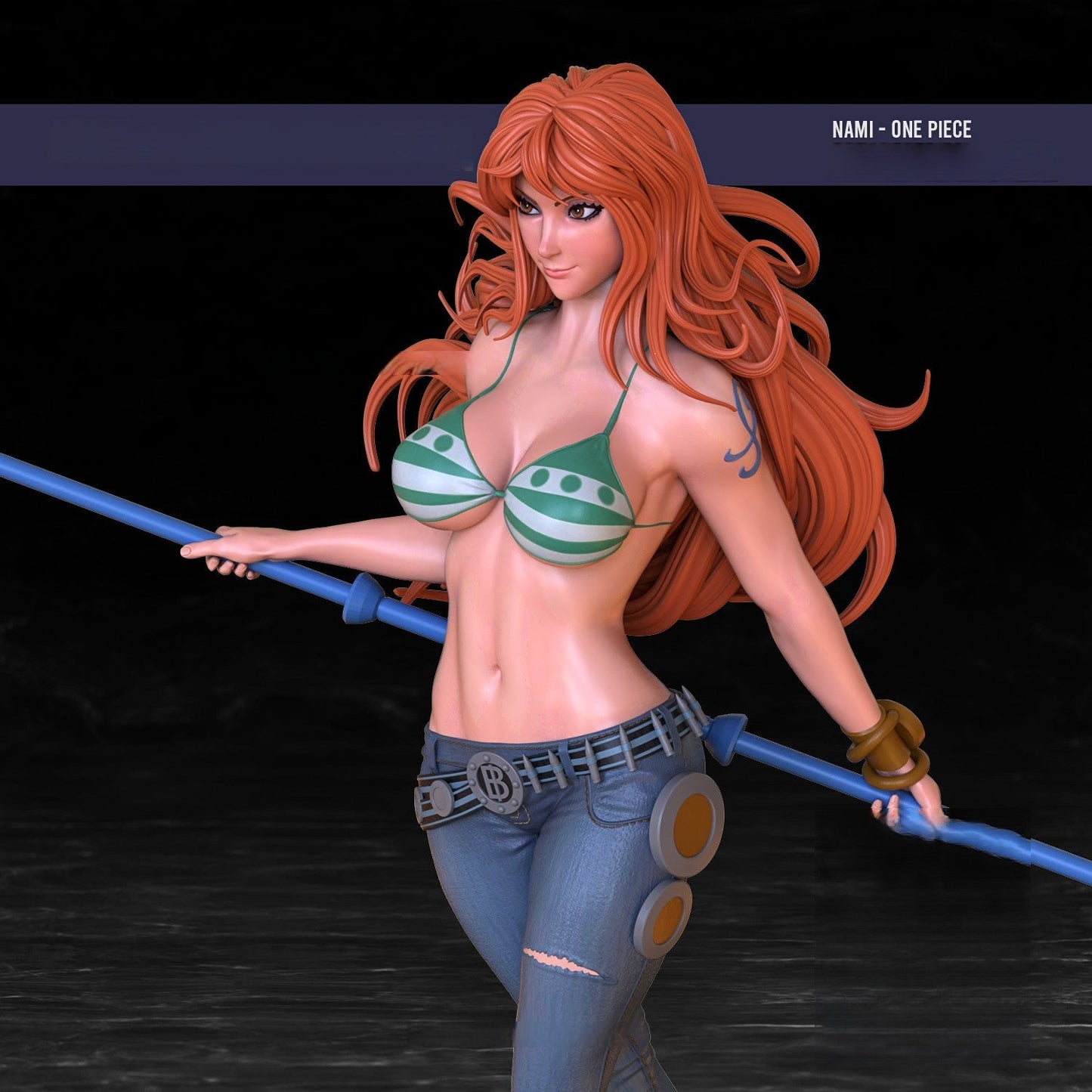1520 Nami Special Edition - One Piece - STL 3D Print Files - 3D Printed Garage Kit ガレージキット Resin Model Scale Figure フィギュア