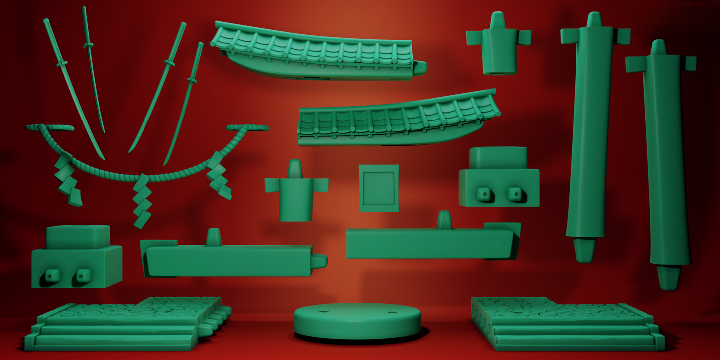 Kaedehara Kazuha - Genshin Impact - STL 3D Print Files - 3D Printed Garage Kit ガレージキット Resin Model Scale Figure フィギュア