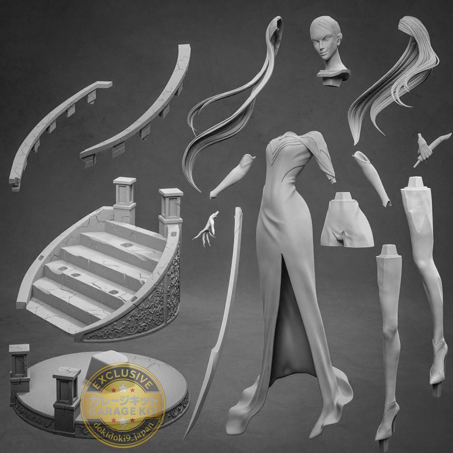 Carmilla Resin Garage Kit – Castlevania – 1/8 Scale | Unpainted 3D Printed Resin Model