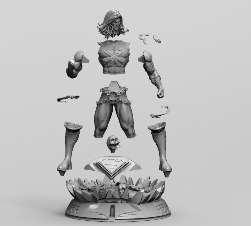 Superman - Death Metal - STL 3D Print Files - 3D Printed Garage Kit ガレージキット Resin Model Scale Figure フィギュア