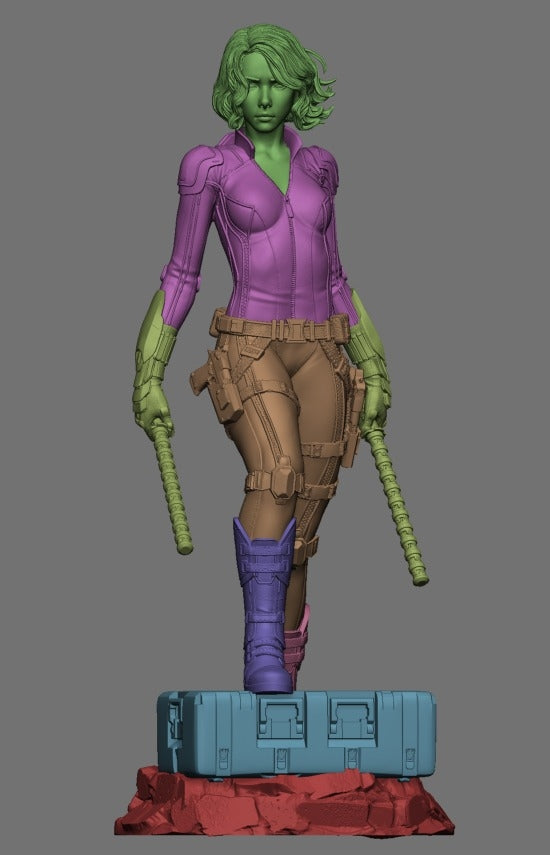 1293 Black Widow - MARVEL COMICS - STL 3D Print Files - 3D Printed Garage Kit ガレージキット Resin Model Scale Figure フィギュア
