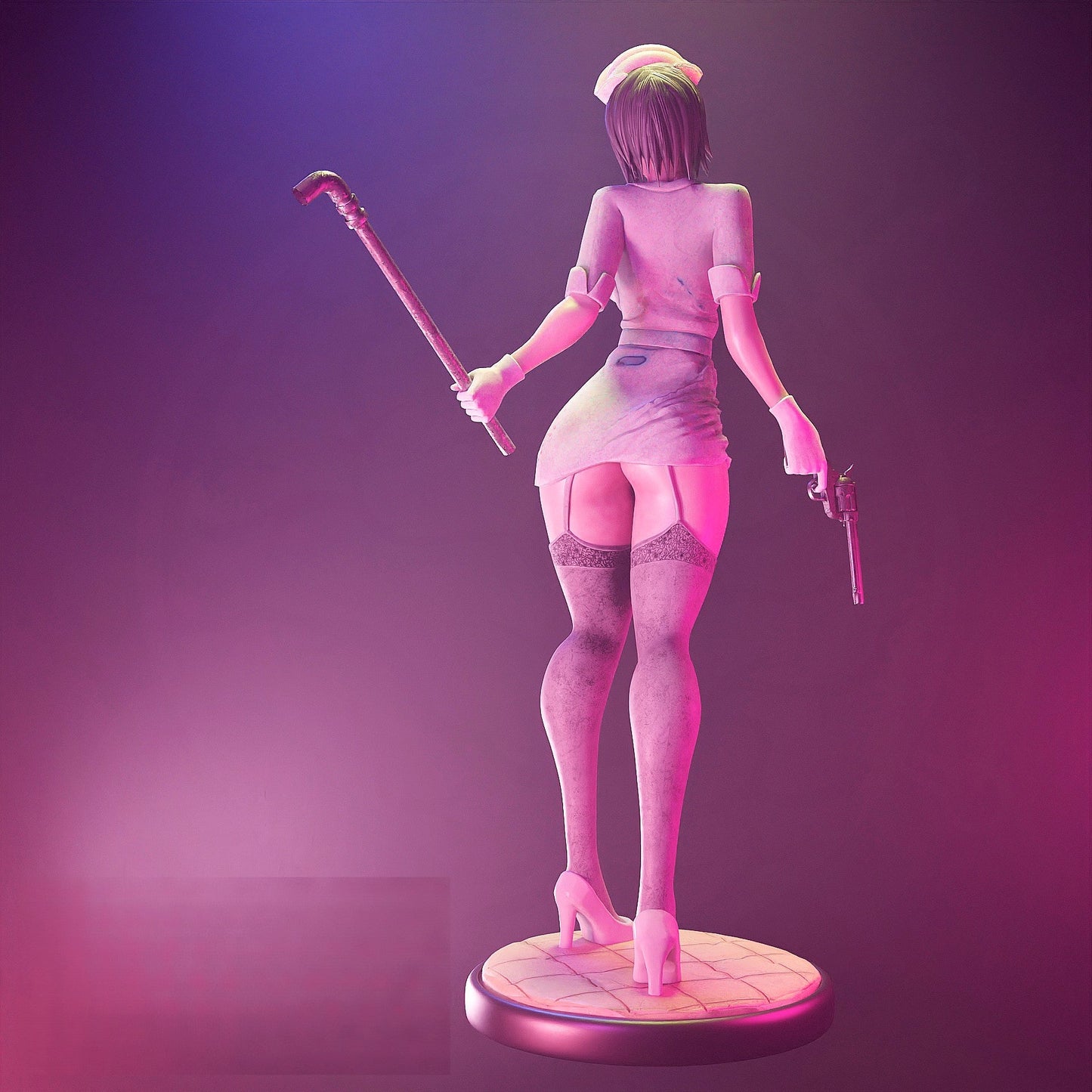 Silent Hill Sexy Nurse Special Edition - STL 3D Print Files - 3D Printed Garage Kit ガレージキット Resin Model Scale Figure フィギュア