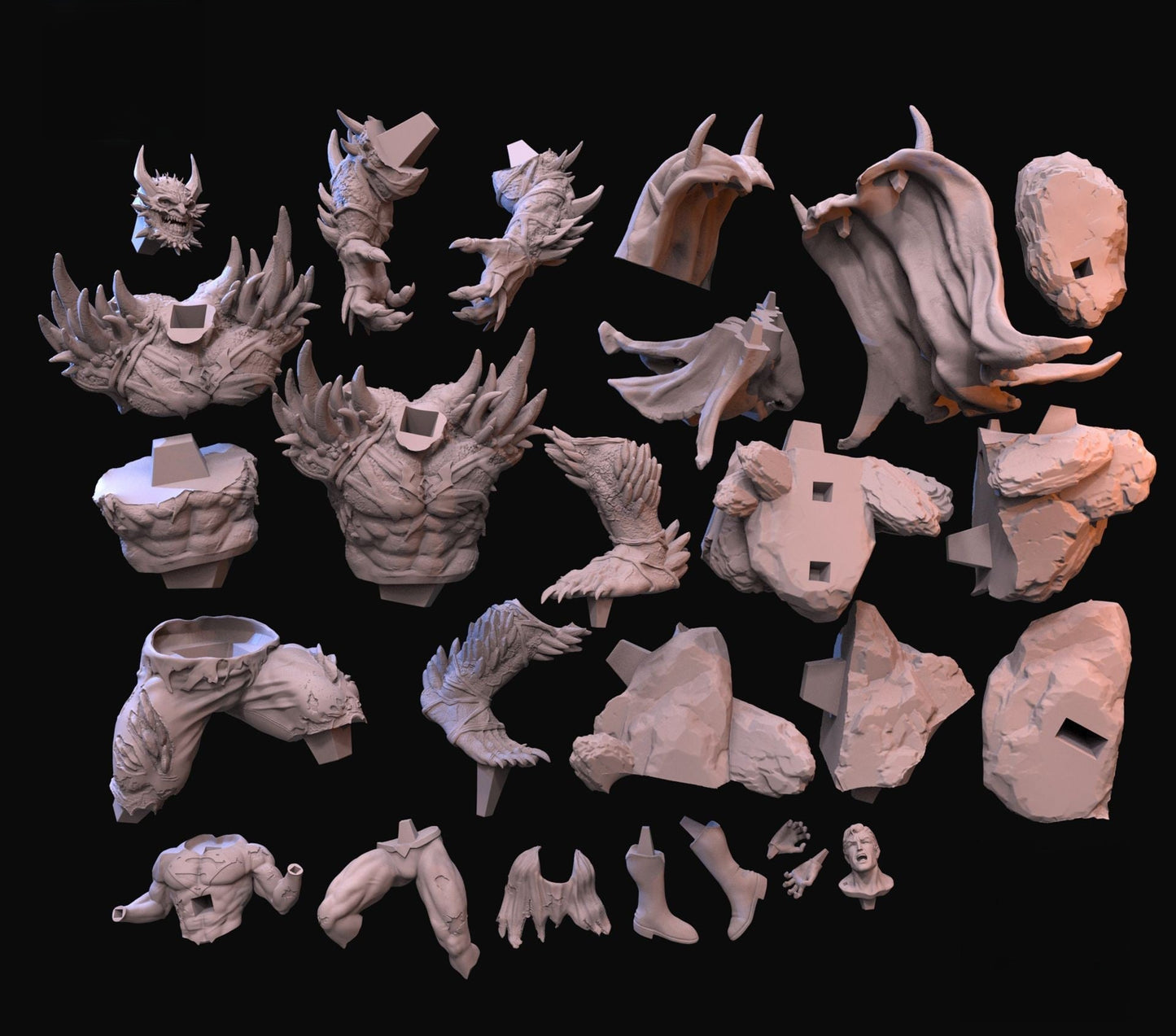 Superman Vs Devastator - DC Comics - STL 3D Print Files - 3D Printed Garage Kit ガレージキット Resin Model Scale Figure フィギュア