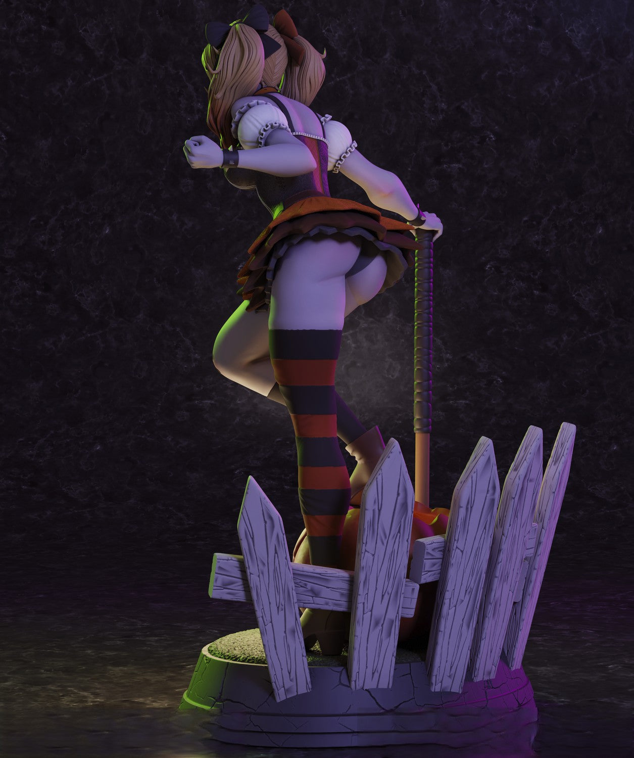 1570 Harley Quinn Halloween - DC Comics - STL 3D Print Files - 3D Printed Garage Kit ガレージキット Resin Model Scale Figure フィギュア