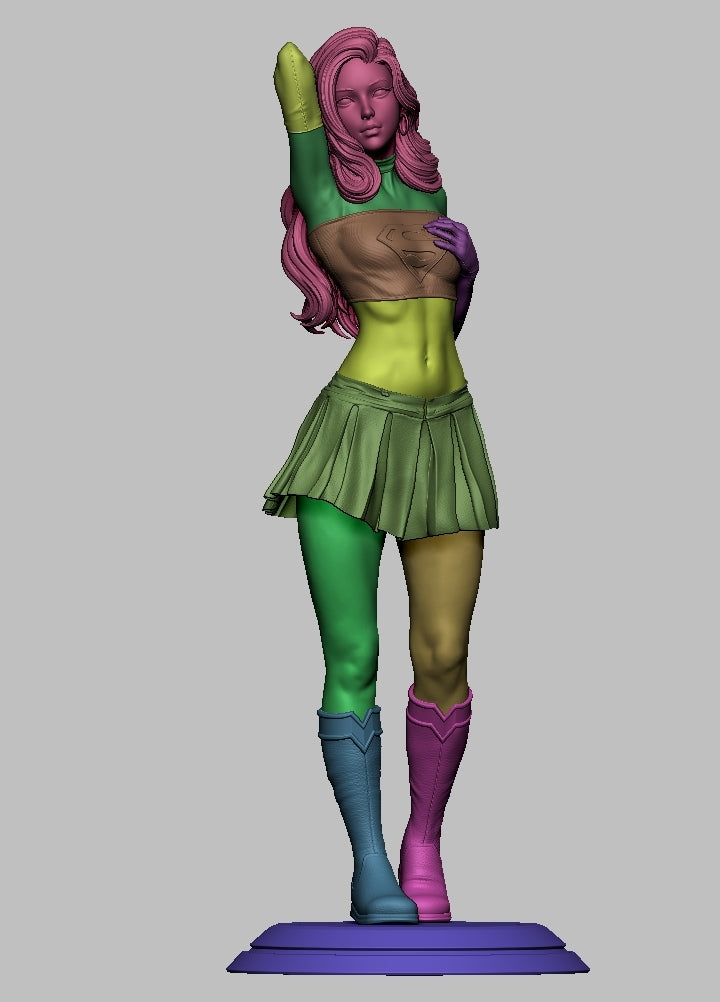 1456 Supergirl - DC Comics - STL 3D Print Files - 3D Printed Garage Kit ガレージキット Resin Model Scale Figure フィギュア