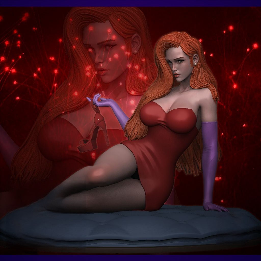1845 Jessica Rabbit Special Edition - STL 3D Print Files - 3D Printed Garage Kit ガレージキット Resin Model Scale Figure フィギュア