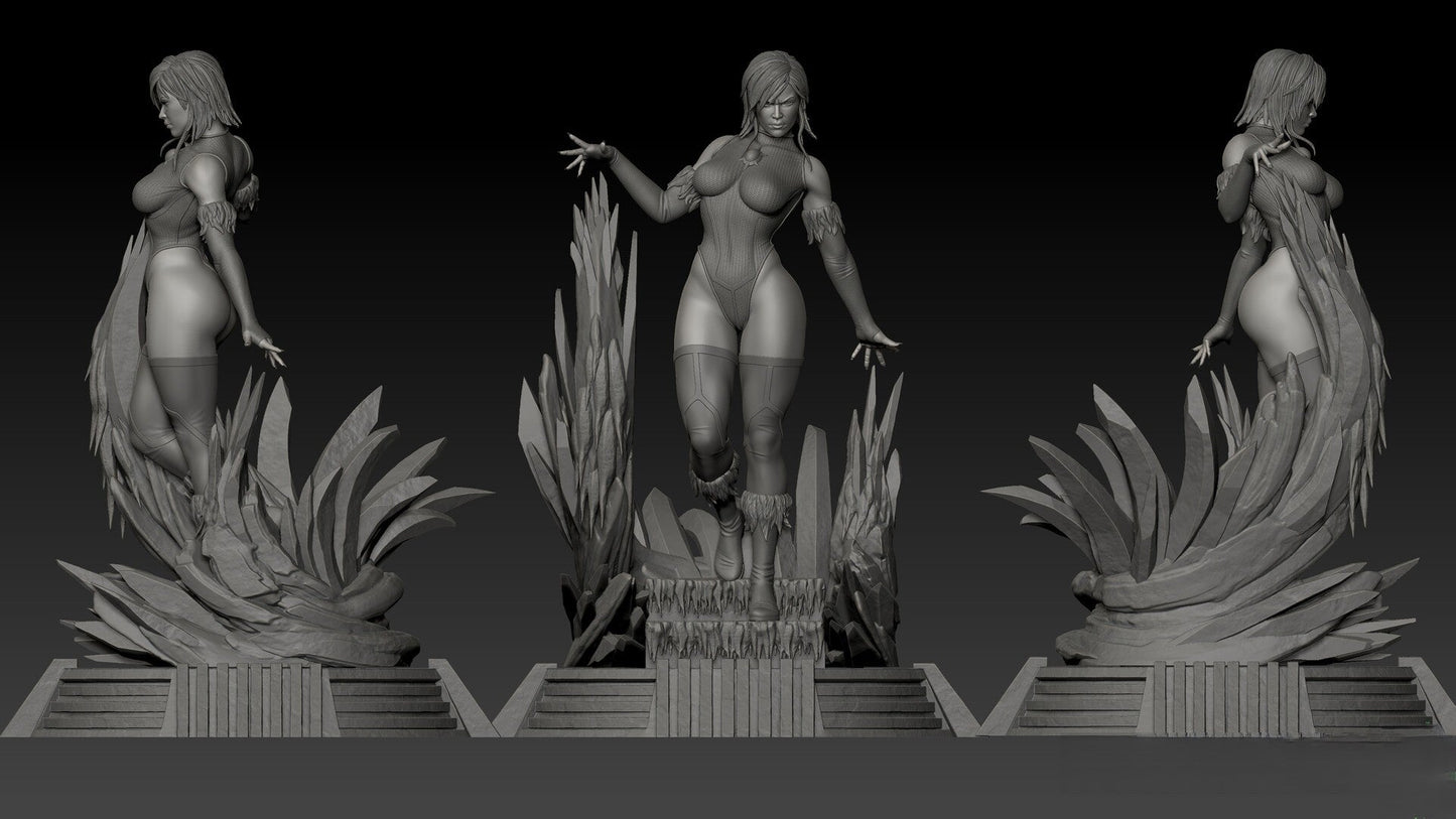 Killer Frost - DC Comics - STL 3D Print Files - 3D Printed Garage Kit ガレージキット Resin Model Scale Figure フィギュア