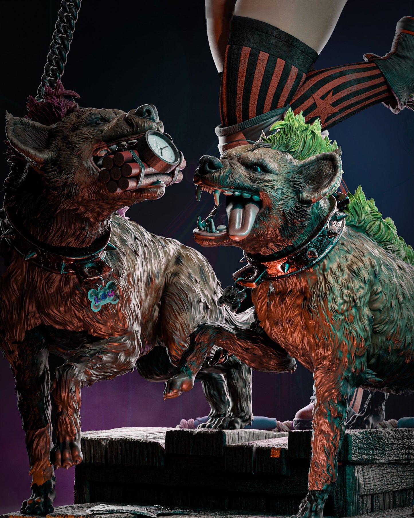 Harley Quinn and Hyenas 1/8 Scale
