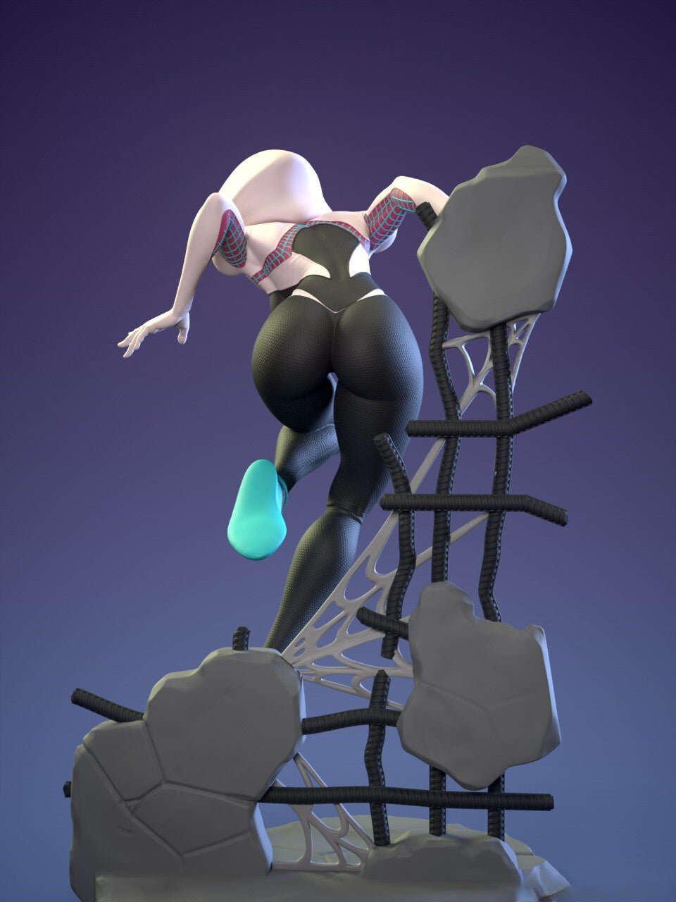1515 Spider Venom Gwen Special Edition - STL 3D Print Files - 3D Printed Garage Kit ガレージキット Resin Model Scale Figure フィギュア