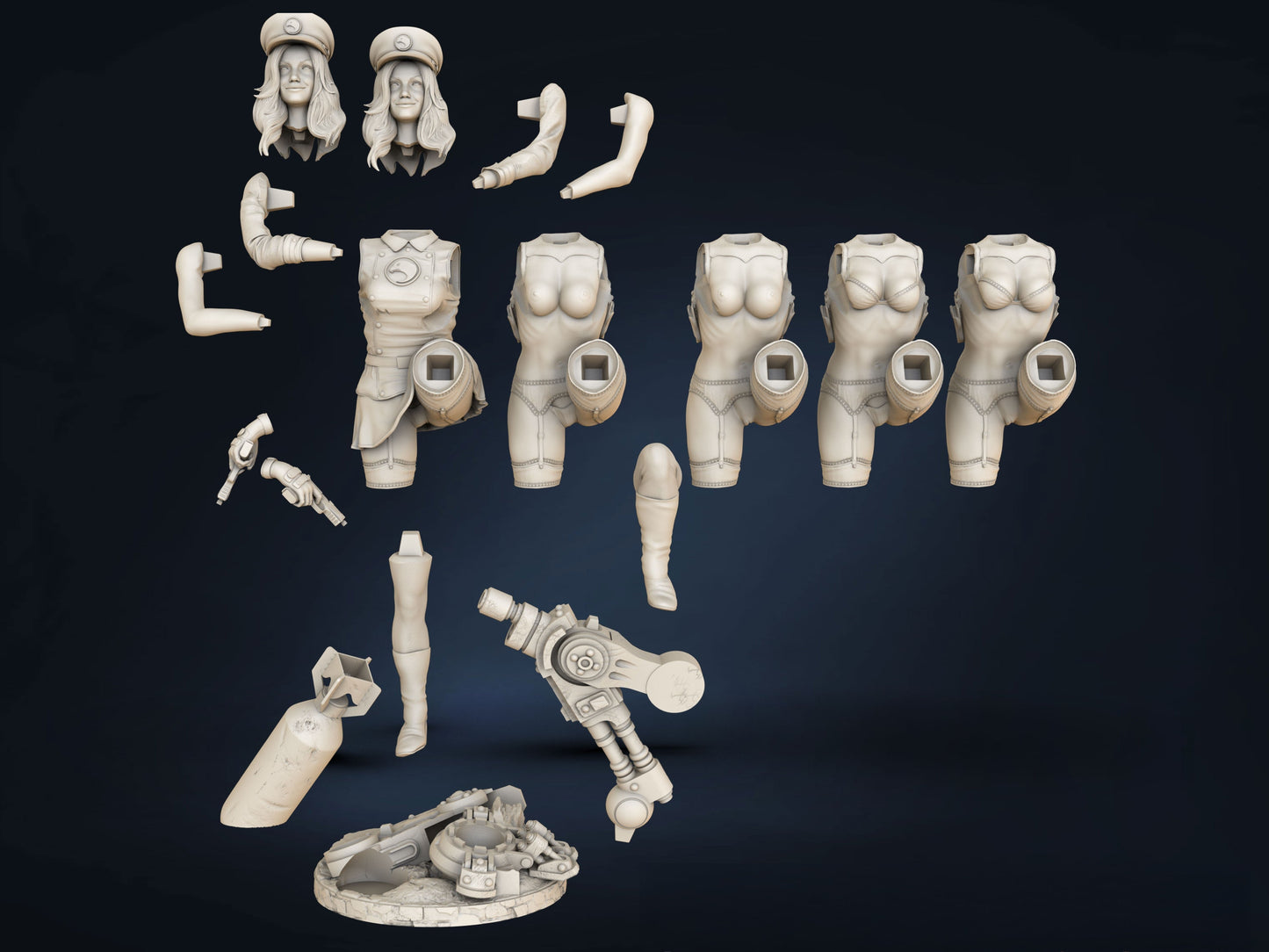Lady Blackhawk Special Edition - DC Comics - STL 3D Print Files - 3D Printed Garage Kit ガレージキット Resin Model Scale Figure フィギュア