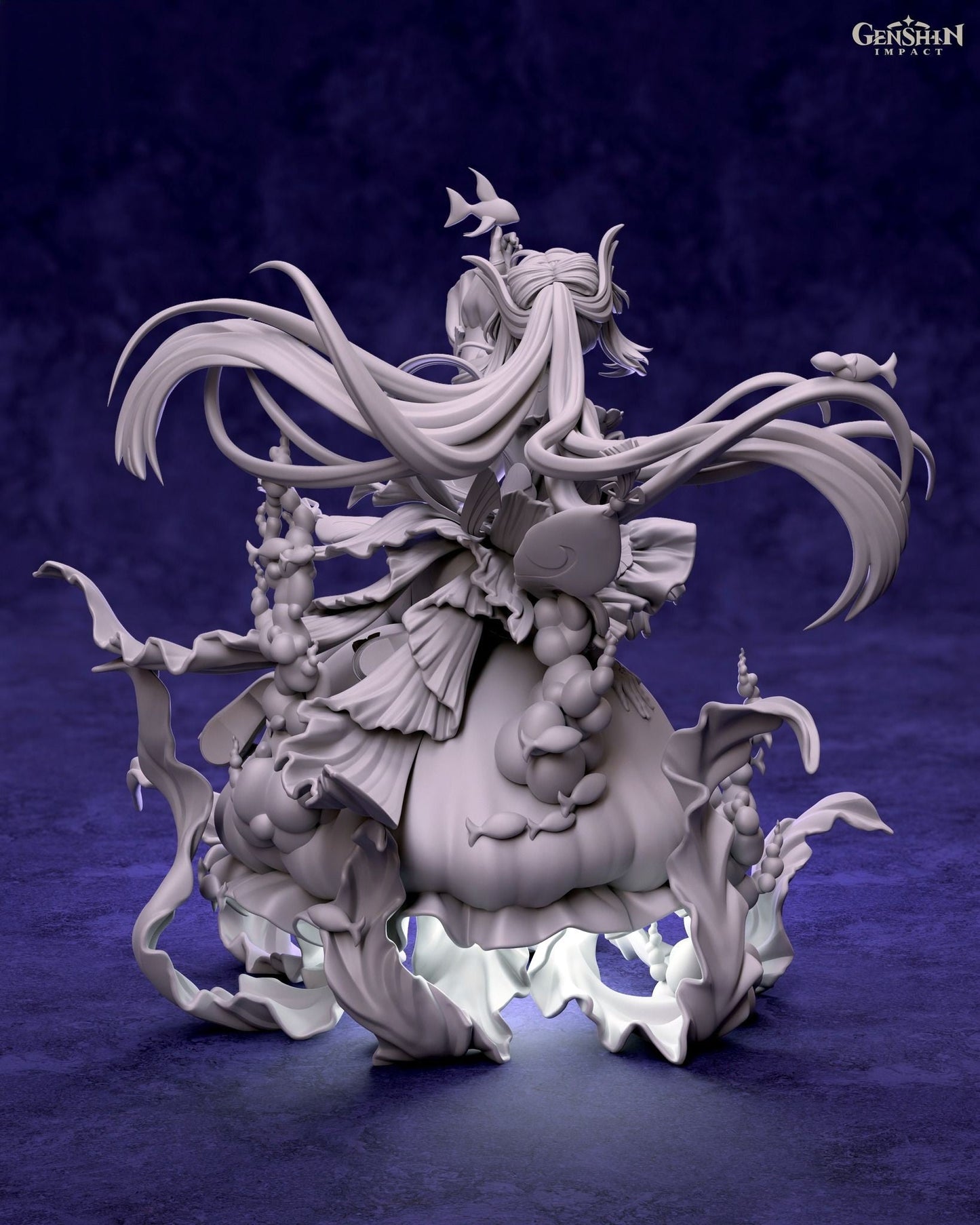 1323 Sangonomiya Kokomi - Genshin Impact - STL 3D Print Files - 3D Printed Garage Kit ガレージキット Resin Model Scale Figure フィギュア