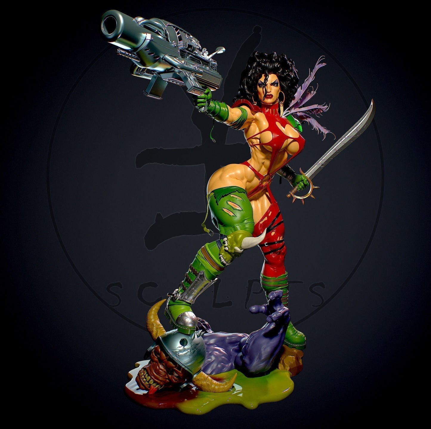 Julie Special Edition - Heavy Metal 2000 - STL 3D Print Files - 3D Printed Garage Kit ガレージキット Resin Model Scale Figure フィギュア
