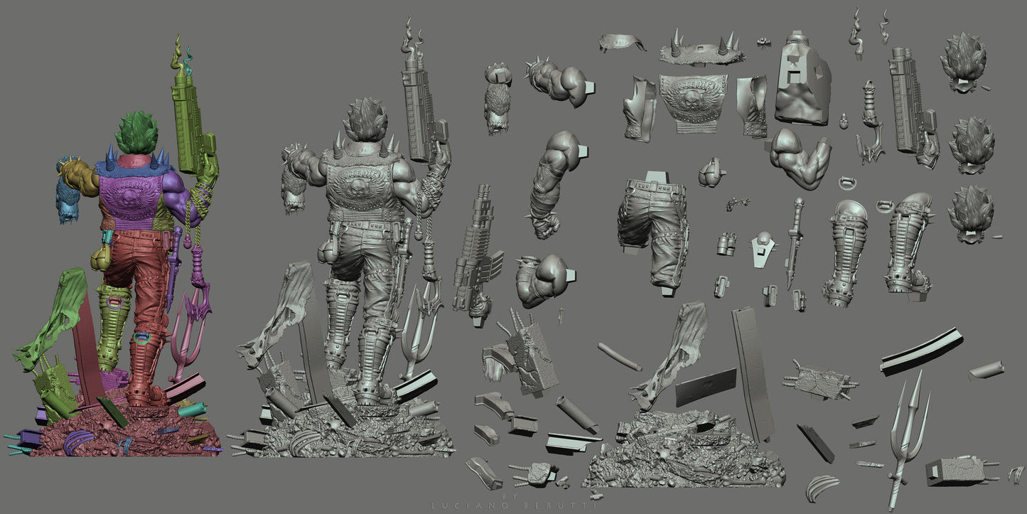 Lobo - DC Comics - STL 3D Print Files - 3D Printed Garage Kit ガレージキット Resin Model Scale Figure フィギュア
