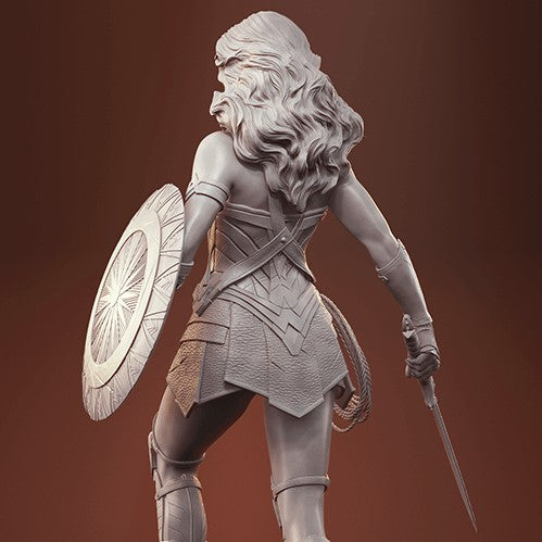 1402 Wonder Woman Gal Gadot - STL 3D Print Files - 3D Printed Garage Kit ガレージキット Resin Model Scale Figure フィギュア