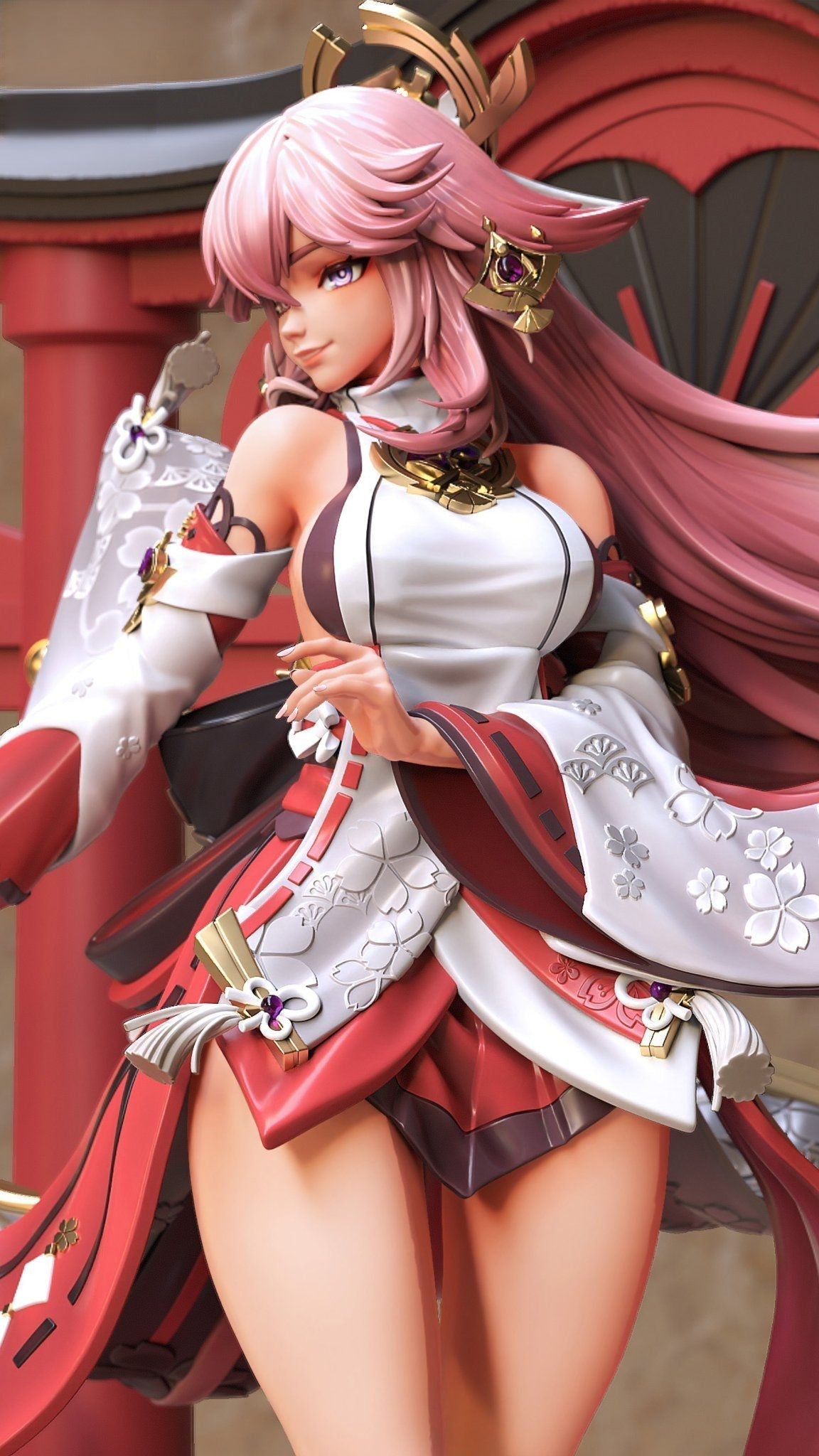 Yae Miko - Genshin Impact - STL 3D Print Files - 3D Printed Garage Kit ガレージキット Resin Model Scale Figure フィギュア