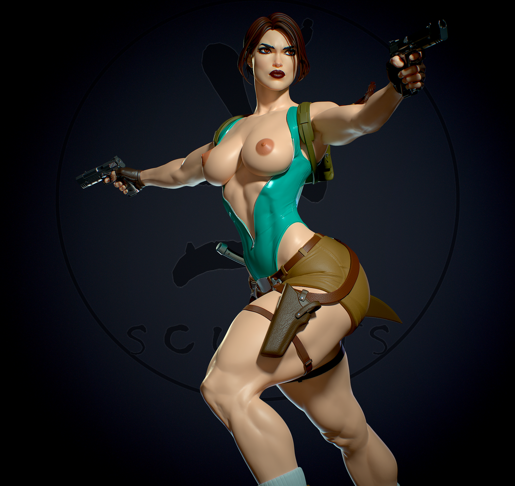 1302 Lara Croft Special Edition - Tomb Raider - STL 3D Print Files - 3D Printed Garage Kit ガレージキット Resin Model Scale Figure フィギュア