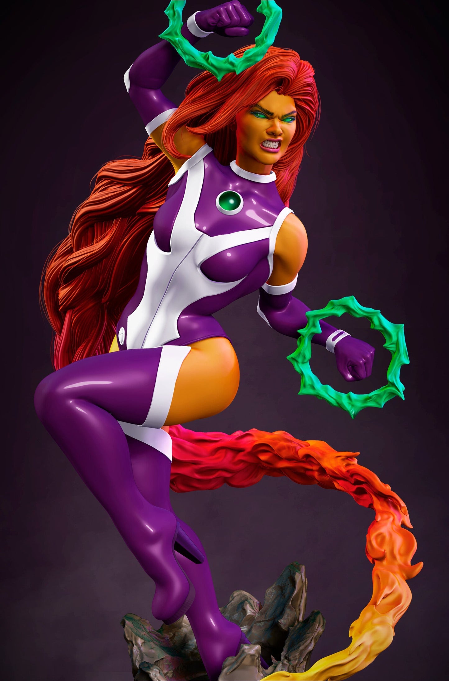 1373 Starfire - DC Comics - STL 3D Print Files - 3D Printed Garage Kit ガレージキット Resin Model Scale Figure フィギュア