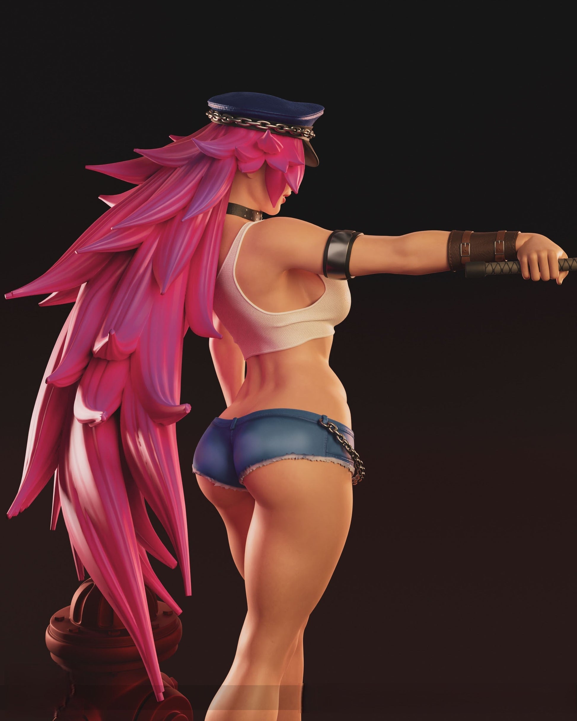 1433 Poison Special Edition - Street Fighter - STL 3D Print Files - 3D Printed Garage Kit ガレージキット Resin Model Scale Figure フィギュア