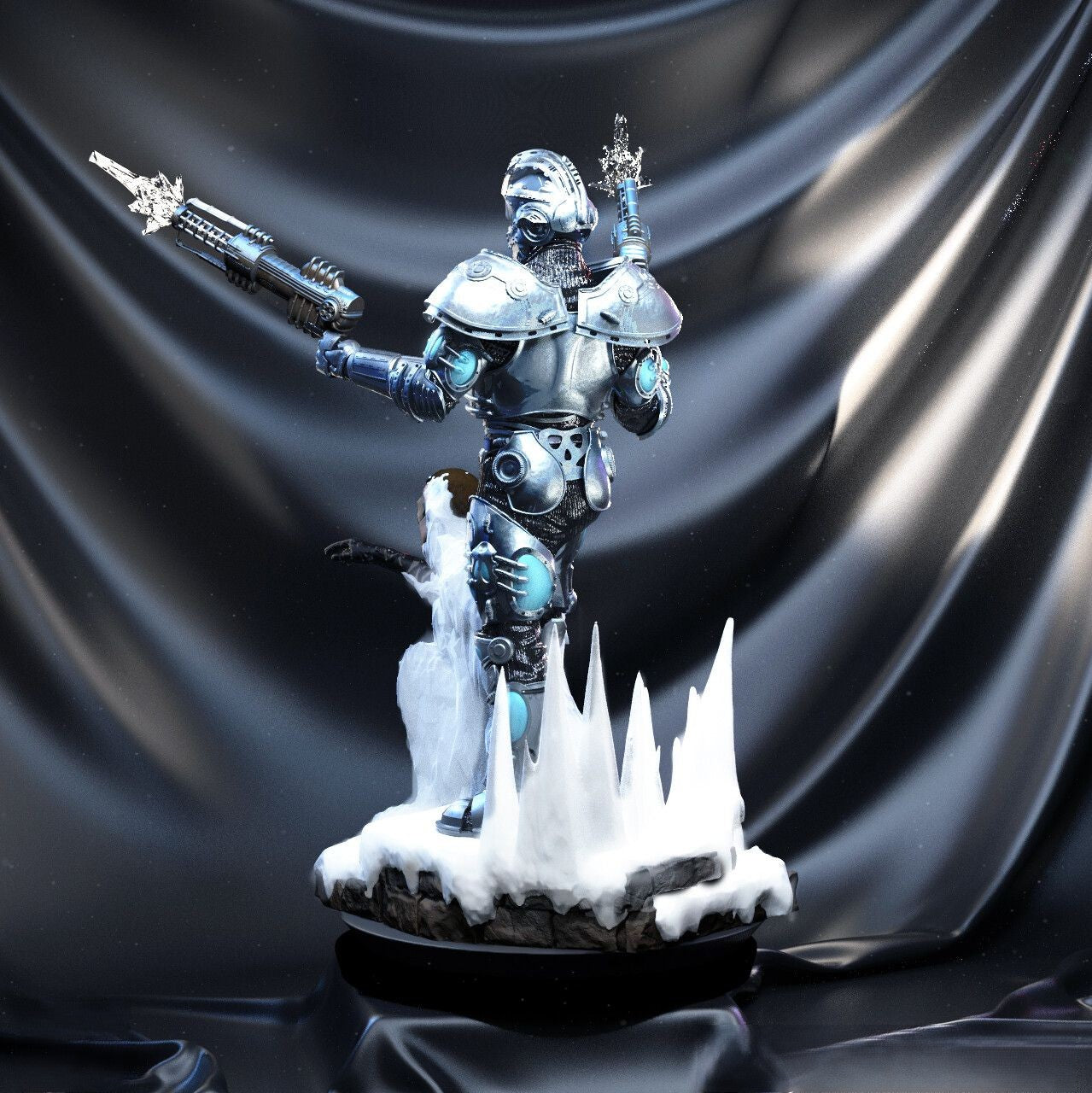 Mr Freeze - Arnold Schwarzenegger - Batman - STL 3D Print Files - 3D Printed Garage Kit ガレージキット Resin Model Scale Figure フィギュア