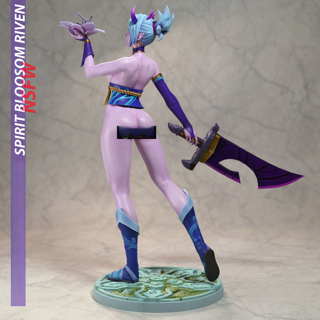 Spirit Blossom Riven Special Edition - League of Legend - STL 3D Print Files - 3D Printed Garage Kit ガレージキット Resin Model Scale Figure フィギュア