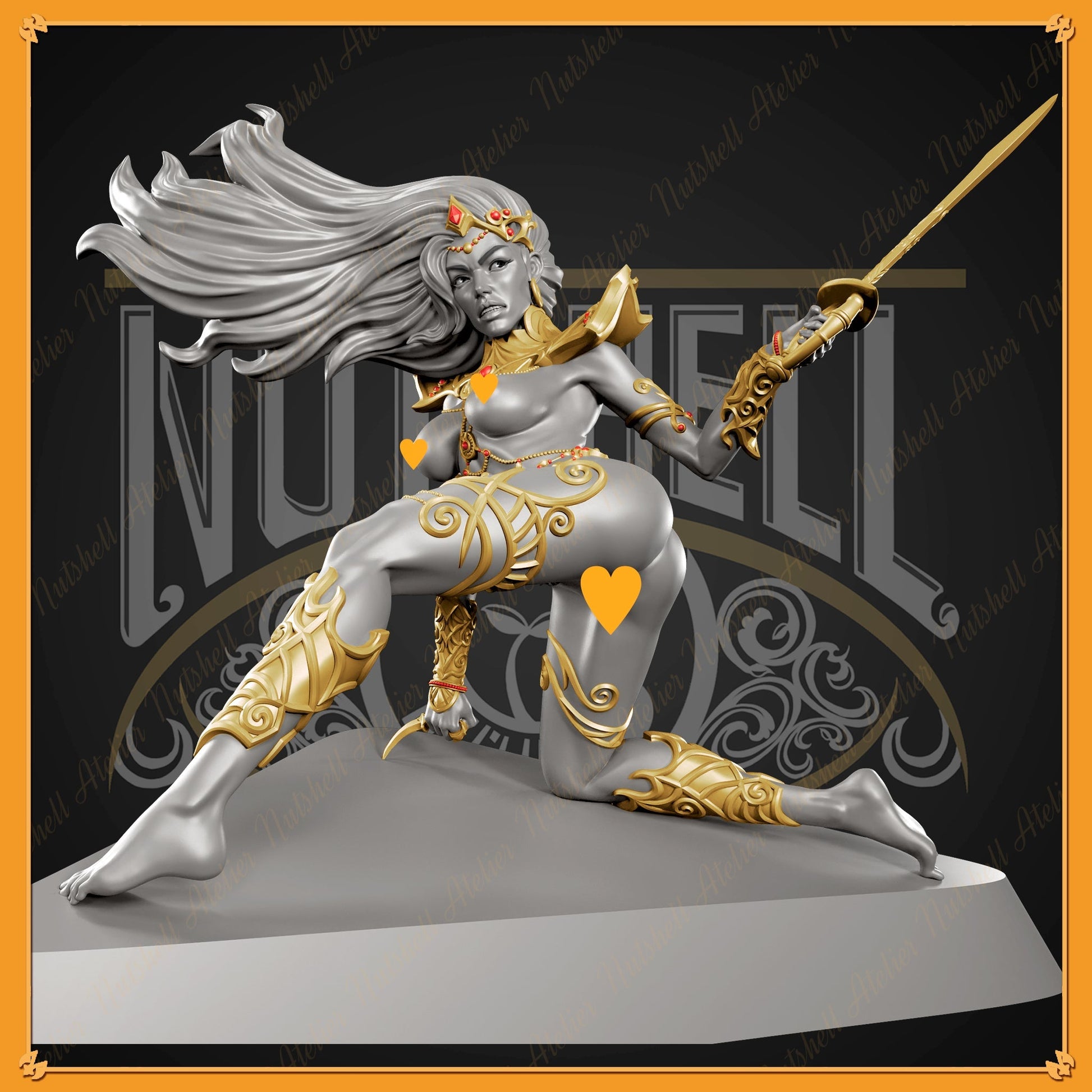 1270 Dejah Thoris Special Edition - Princess of Mars - STL 3D Print Files - 3D Printed Garage Kit ガレージキット Resin Model Scale Figure フィギュア