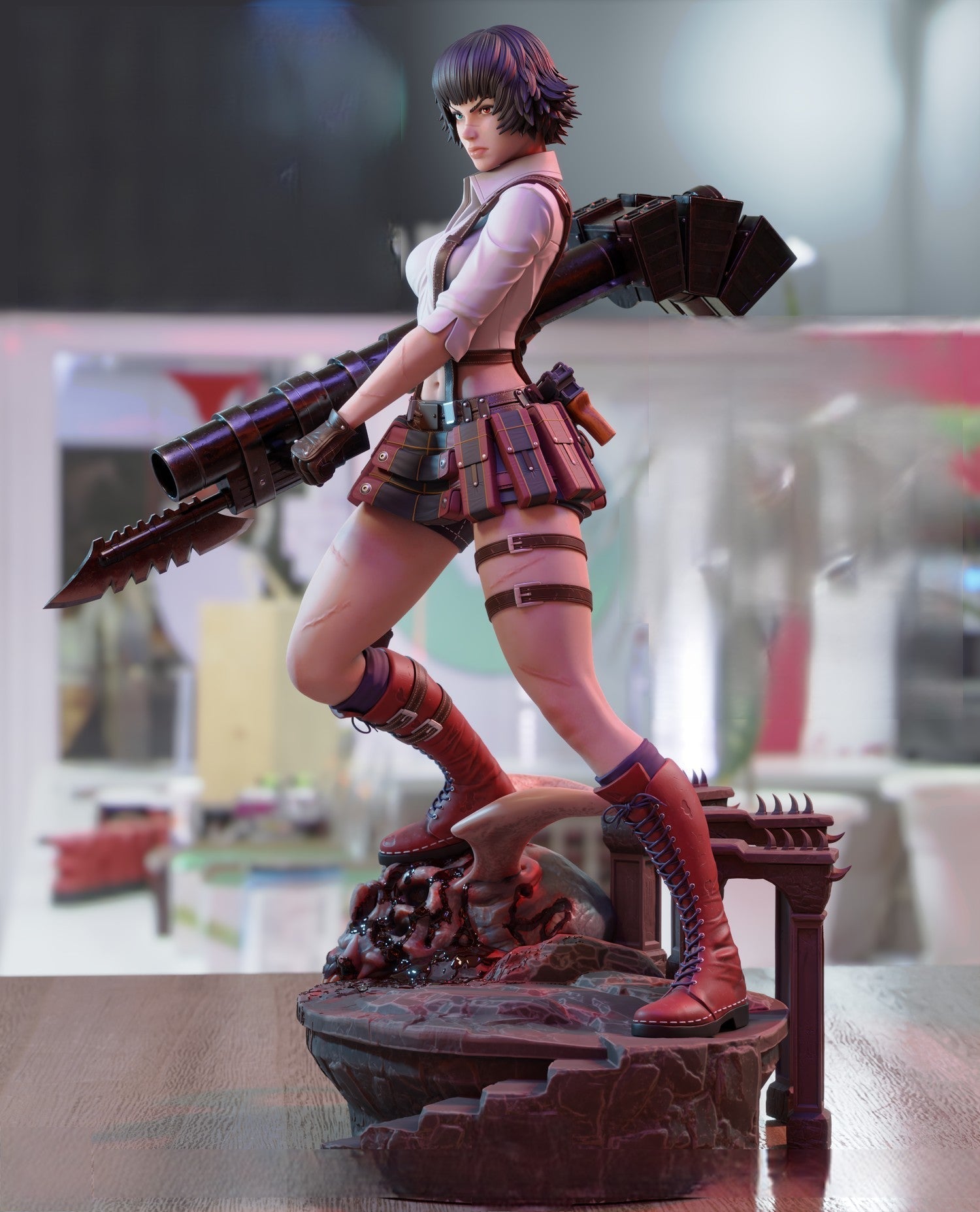 Lady Special Edition - Devil May Cry - STL 3D Print Files - 3D Printed Garage Kit ガレージキット Resin Model Scale Figure フィギュア