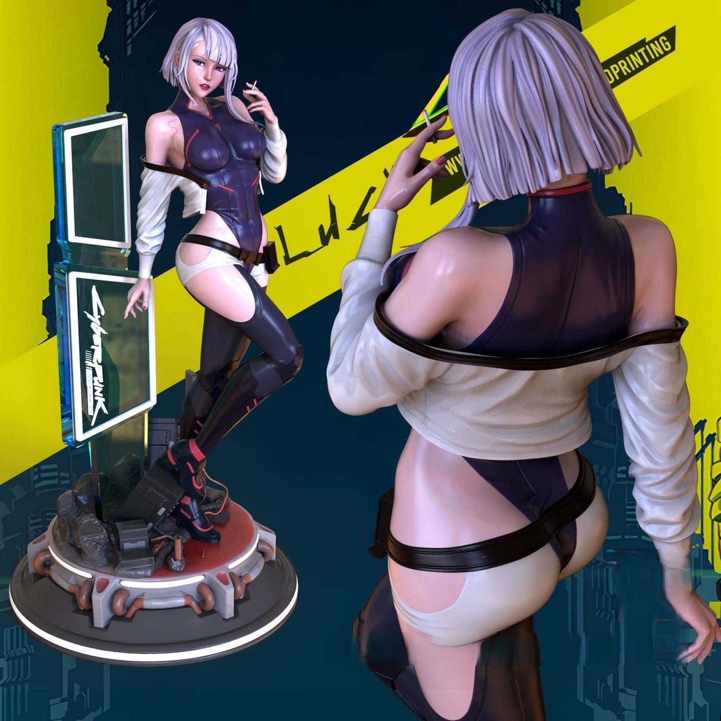 1229 Lucy Special Edition - Cyberpunk Edgerunners - STL 3D Print Files - 3D Printed Garage Kit ガレージキット Resin Model Scale Figure フィギュア