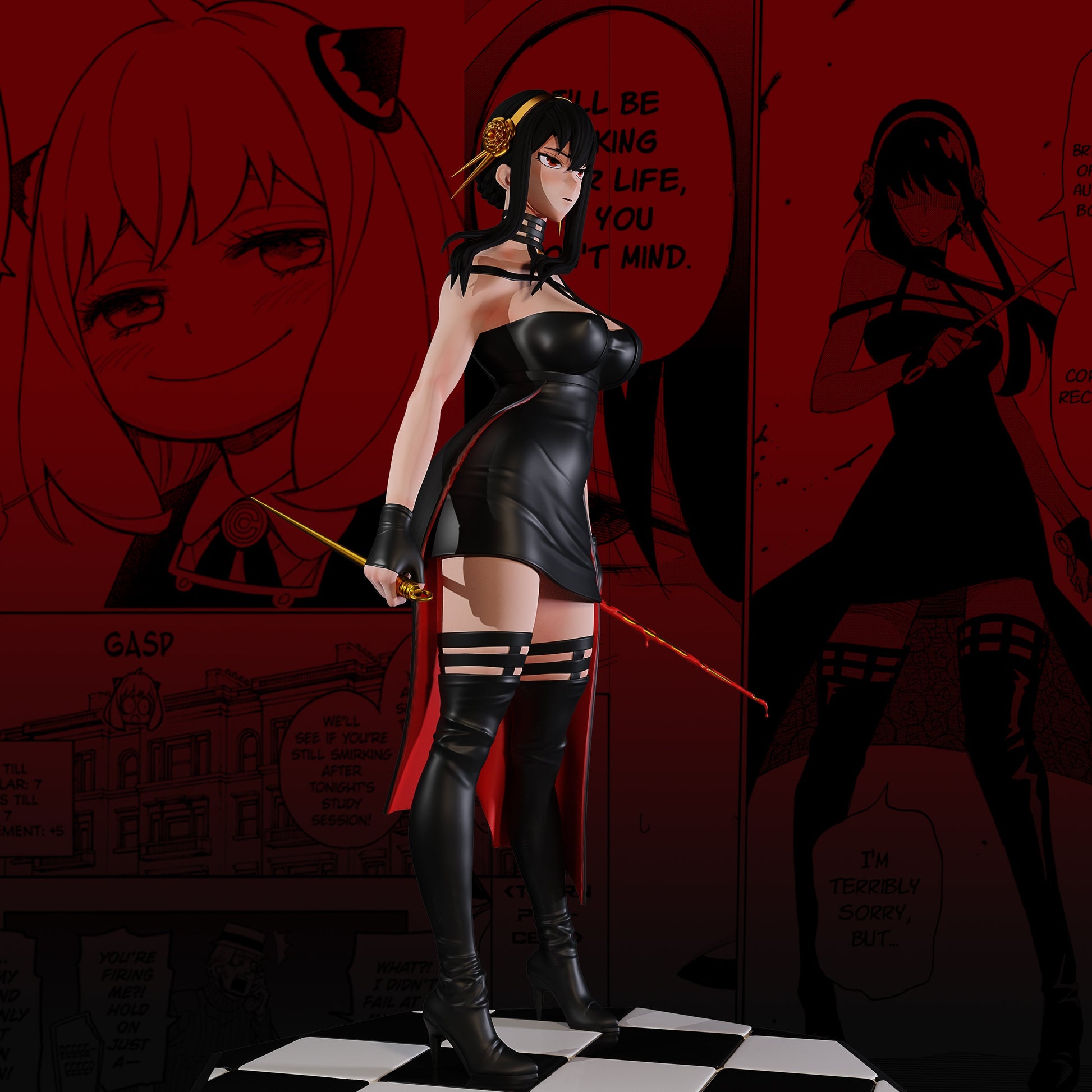 1364 Yor Forger Special Edition and Anya Forger - Spy x Family - STL 3D Print Files - 3D Printed Garage Kit ガレージキット Resin Model Scale Figure フィギュア