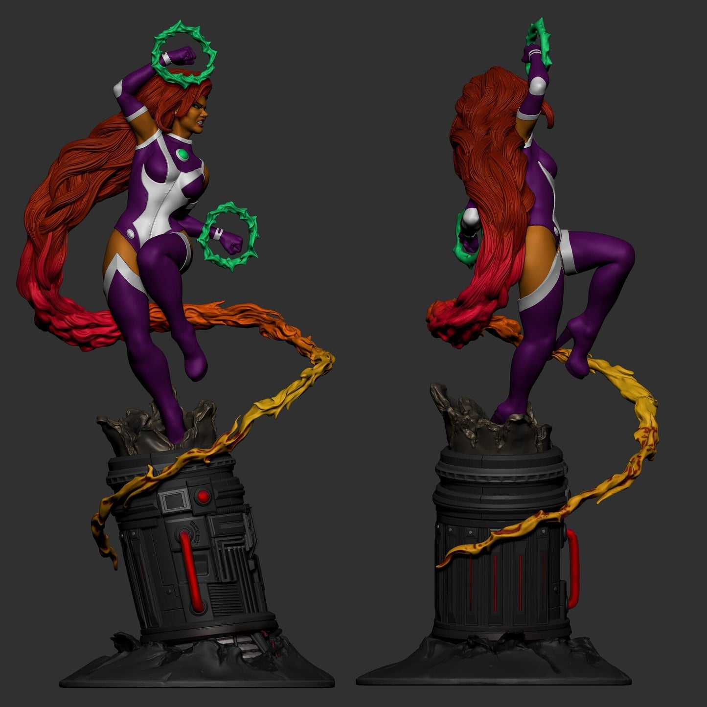 1373 Starfire - DC Comics - STL 3D Print Files - 3D Printed Garage Kit ガレージキット Resin Model Scale Figure フィギュア