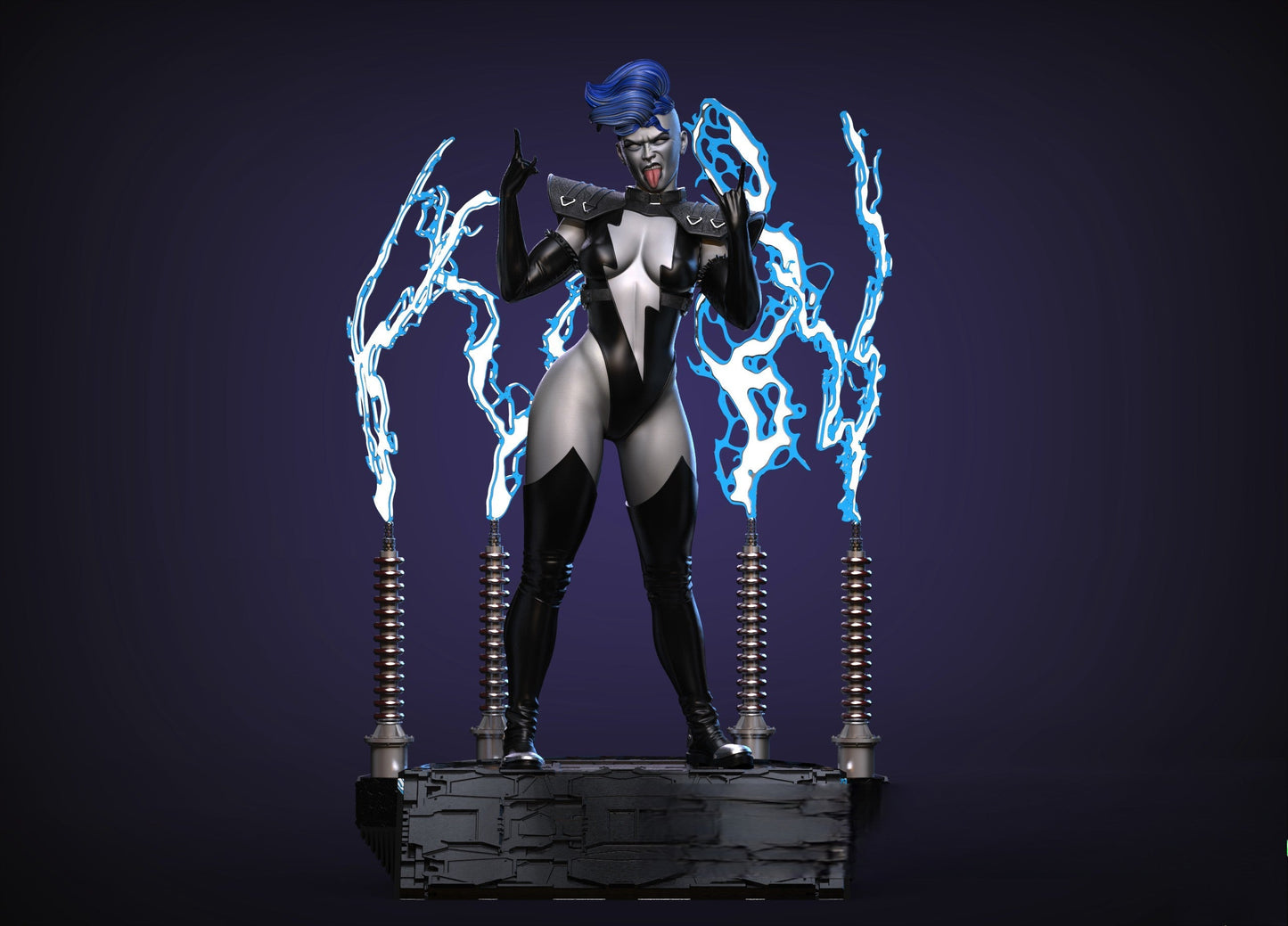 Livewire - DC Comics - STL 3D Print Files - 3D Printed Garage Kit ガレージキット Resin Model Scale Figure フィギュア