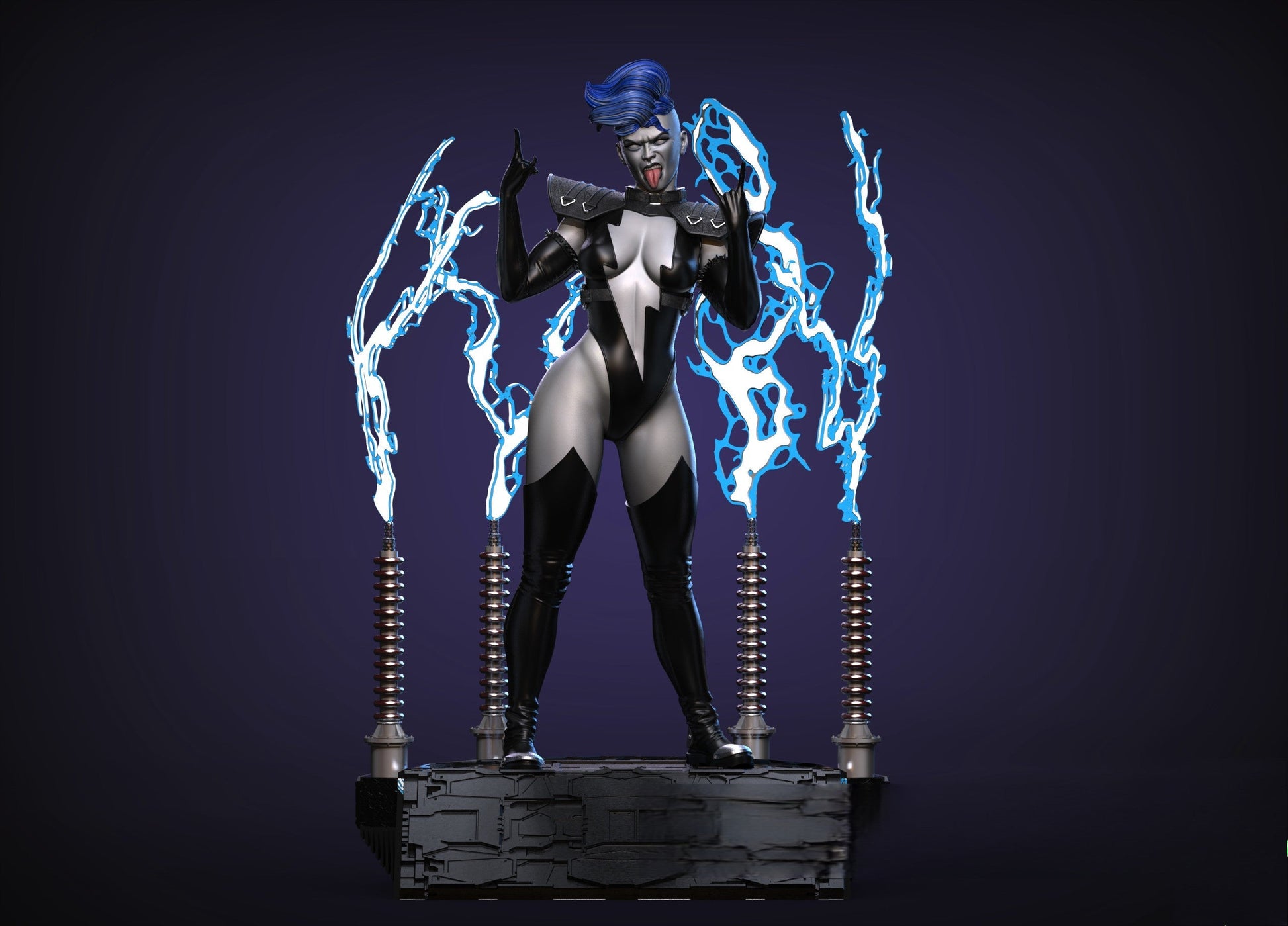 Livewire - DC Comics - STL 3D Print Files - 3D Printed Garage Kit ガレージキット Resin Model Scale Figure フィギュア