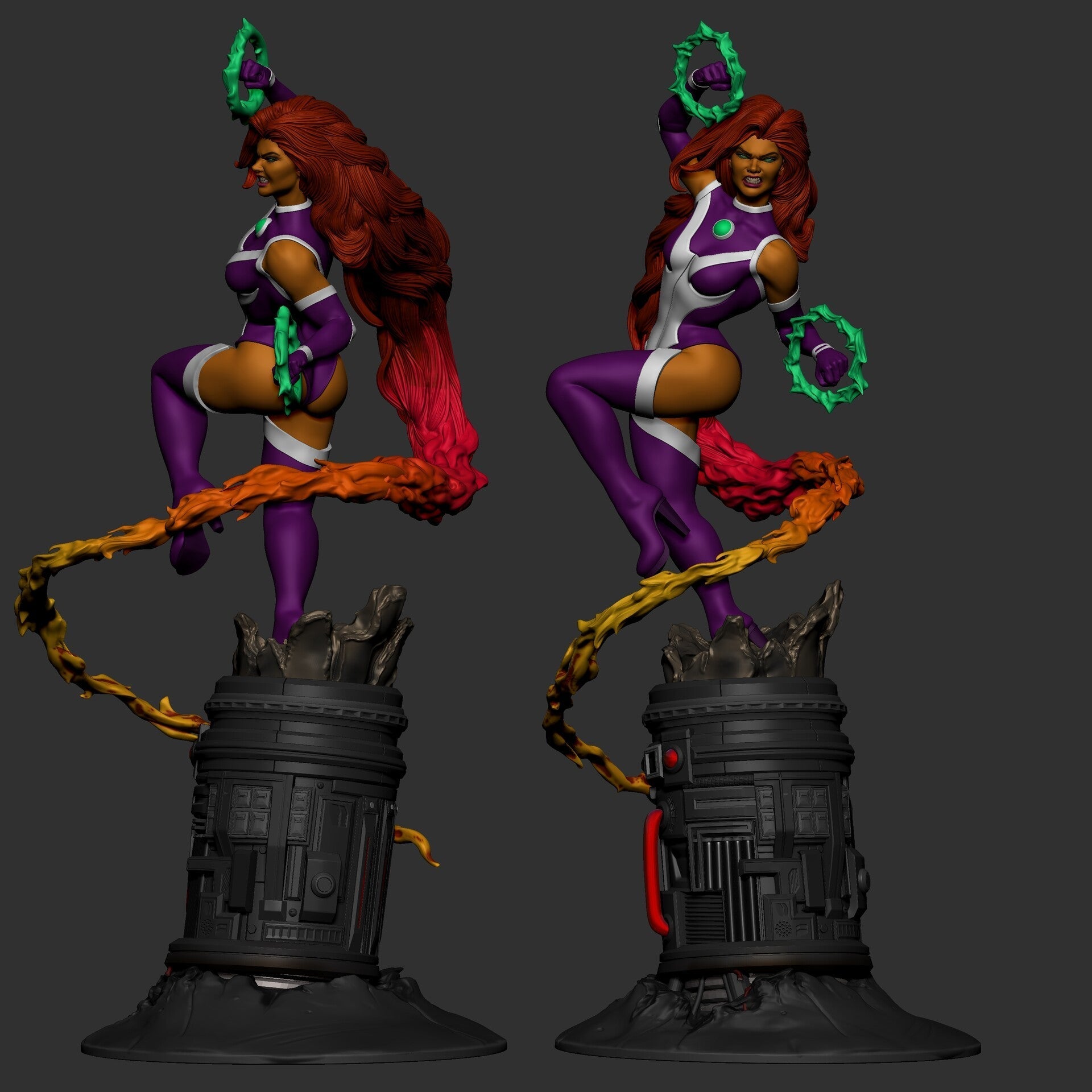 1373 Starfire - DC Comics - STL 3D Print Files - 3D Printed Garage Kit ガレージキット Resin Model Scale Figure フィギュア