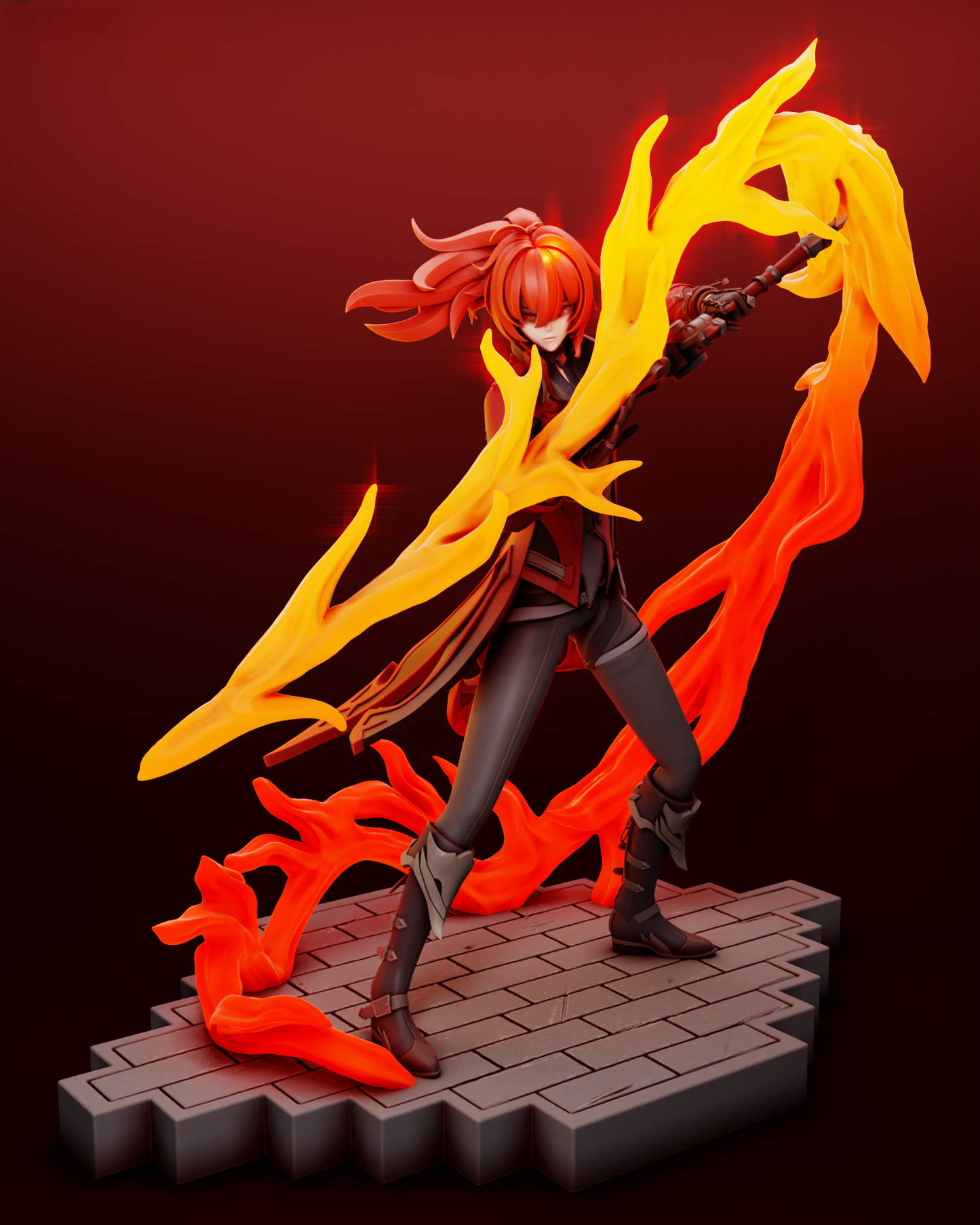 Diluc - Genshin Impact - STL 3D Print Files - 3D Printed Garage Kit ガレージキット Resin Model Scale Figure フィギュア