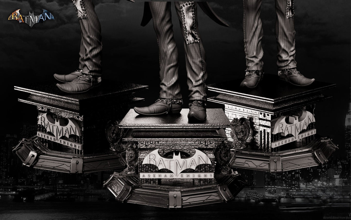 The Joker - Batman - Arkham Knight - STL 3D Print Files - 3D Printed Garage Kit ガレージキット Resin Model Scale Figure フィギュア