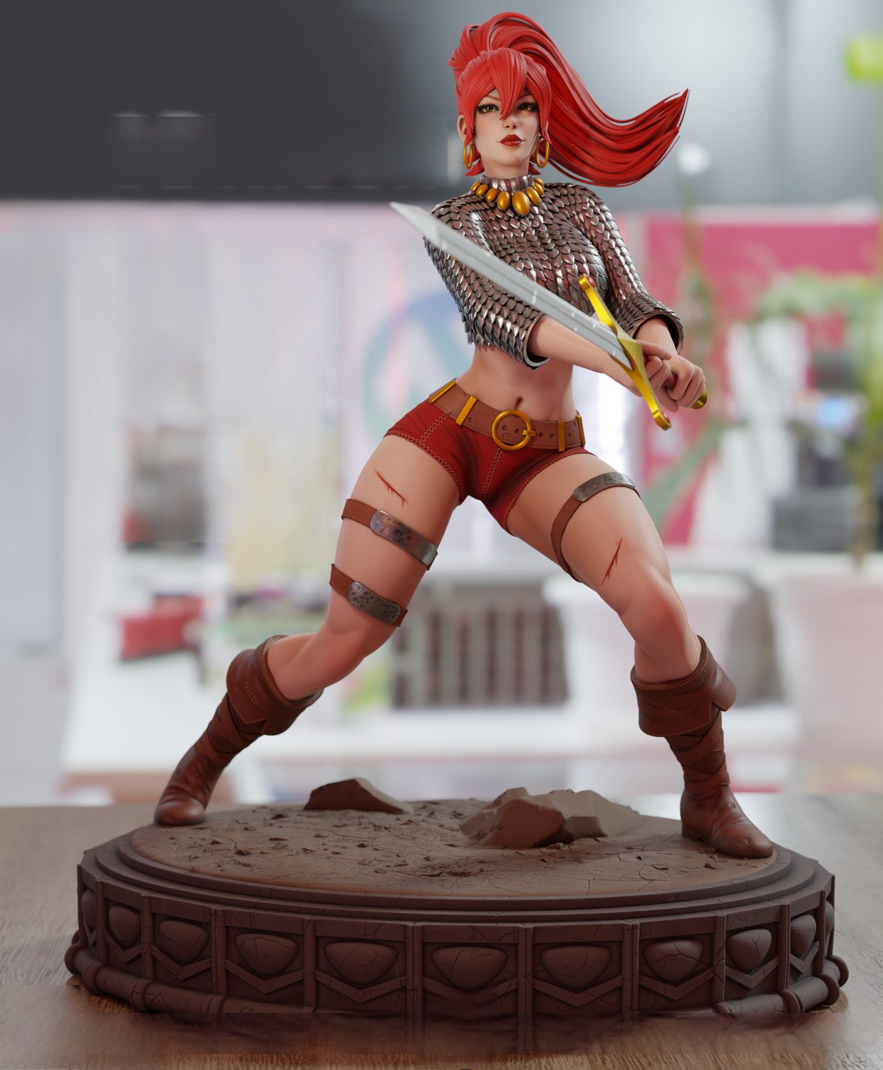 1357 Red Sonja Special Edition - Marvel Comics - STL 3D Print Files - 3D Printed Garage Kit ガレージキット Resin Model Scale Figure フィギュア