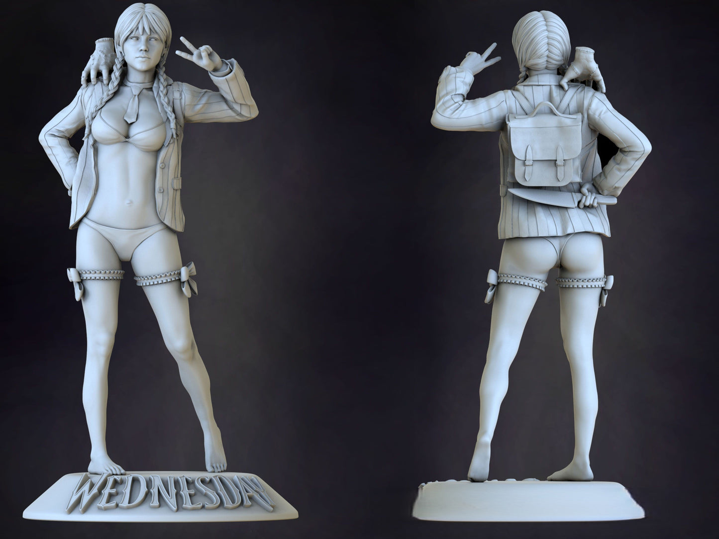 Wednesday Addams Special Edition - STL 3D Print Files - 3D Printed Garage Kit ガレージキット Resin Model Scale Figure フィギュア