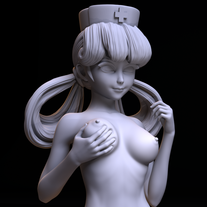 Nurse Joy Special Edition and Wigglytuff - Pokemon - STL 3D Print Files - 3D Printed Garage Kit ガレージキット Resin Model Scale Figure フィギュア
