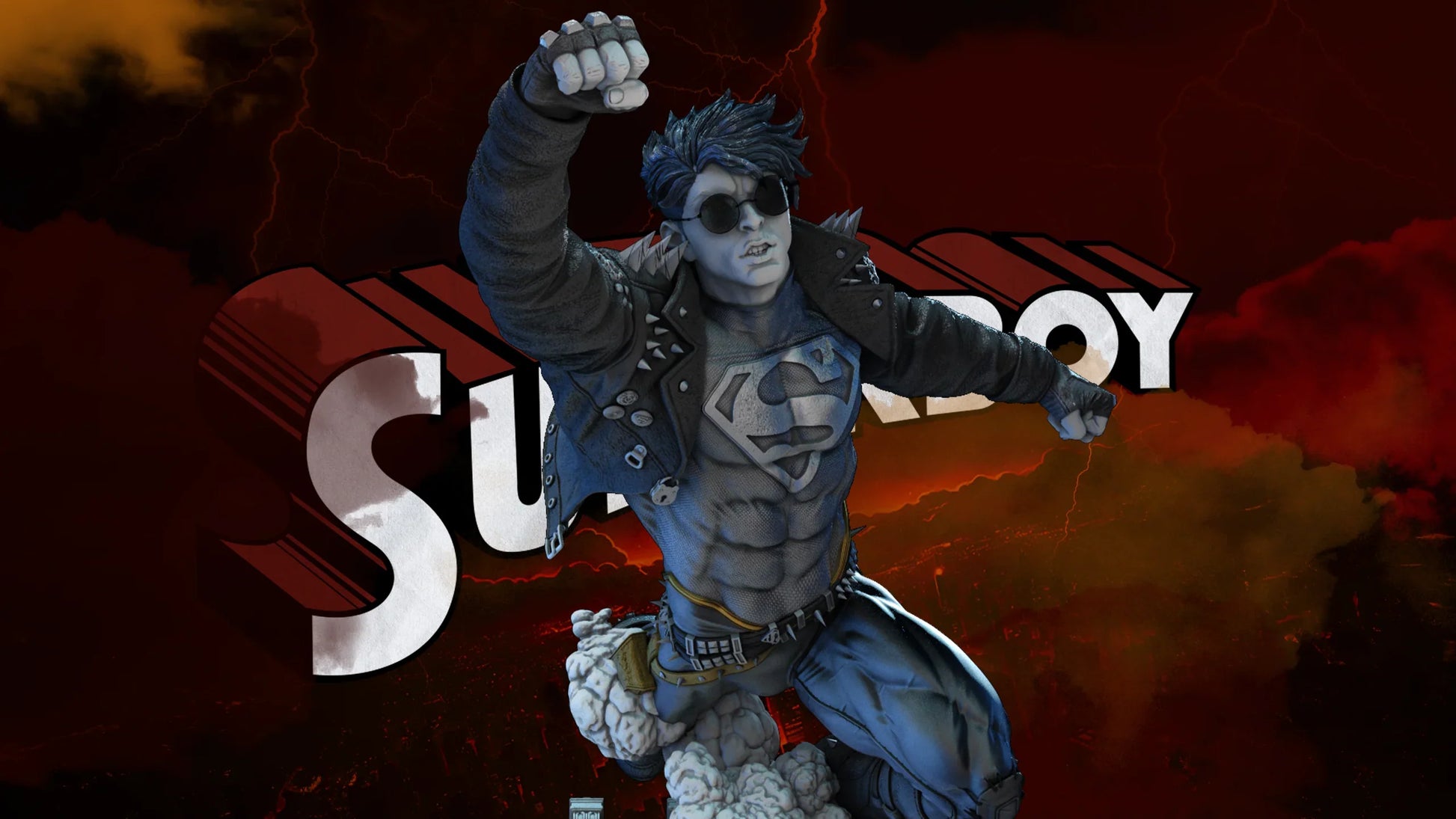 Superboy - Young Justice - STL 3D Print Files - 3D Printed Garage Kit ガレージキット Resin Model Scale Figure フィギュア