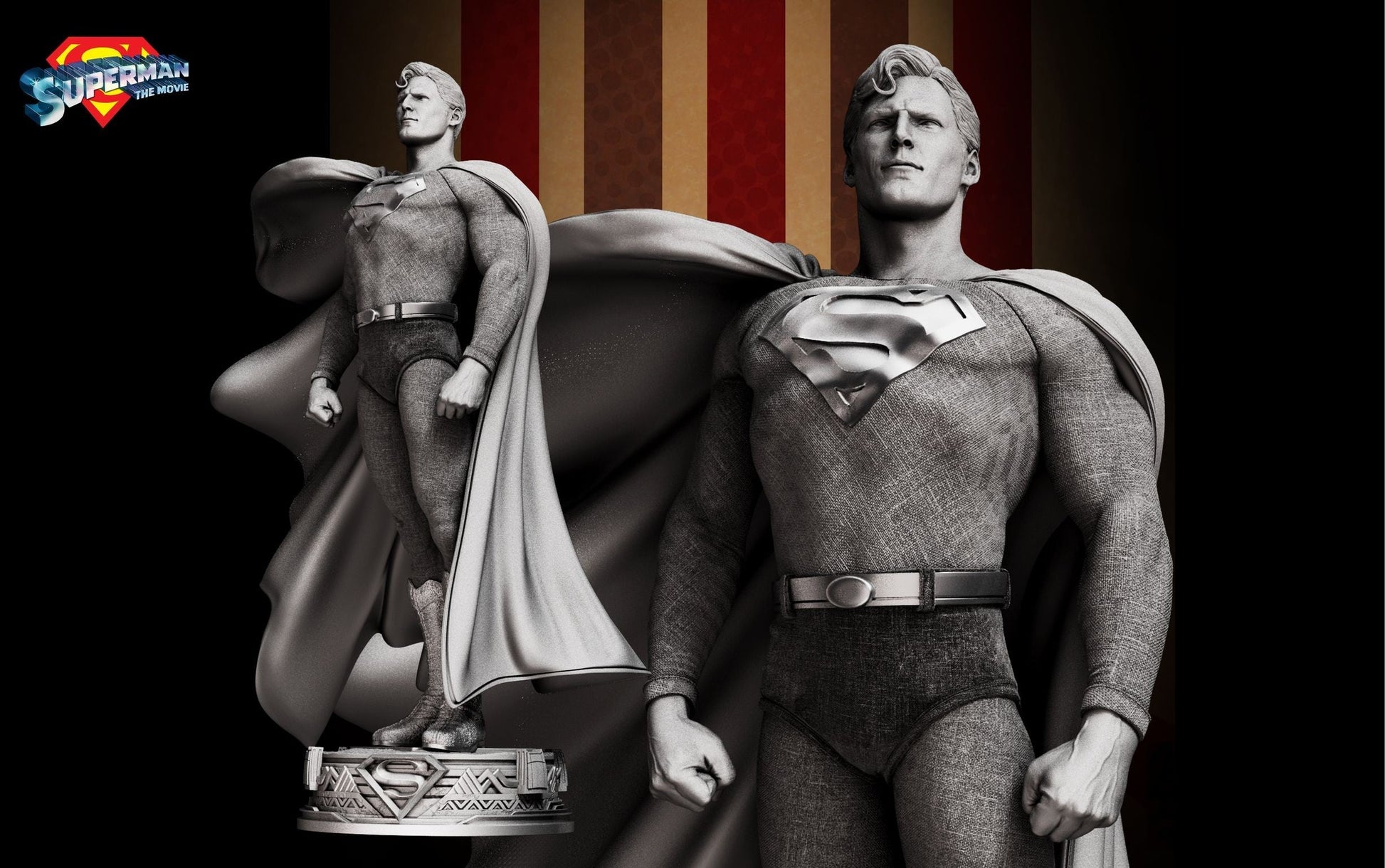 Superman 1978 - STL 3D Print Files - 3D Printed Garage Kit ガレージキット Resin Model Scale Figure フィギュア