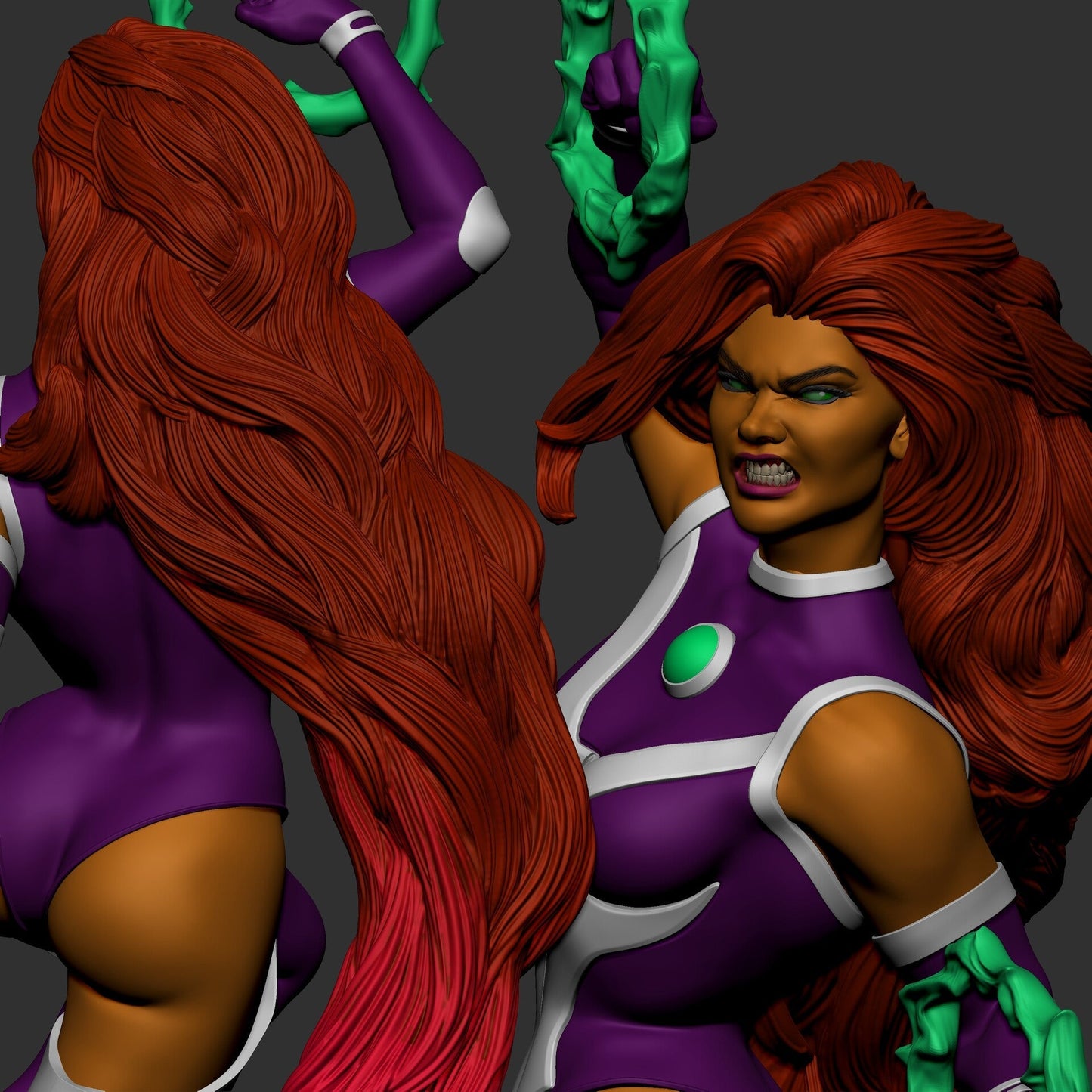 1373 Starfire - DC Comics - STL 3D Print Files - 3D Printed Garage Kit ガレージキット Resin Model Scale Figure フィギュア