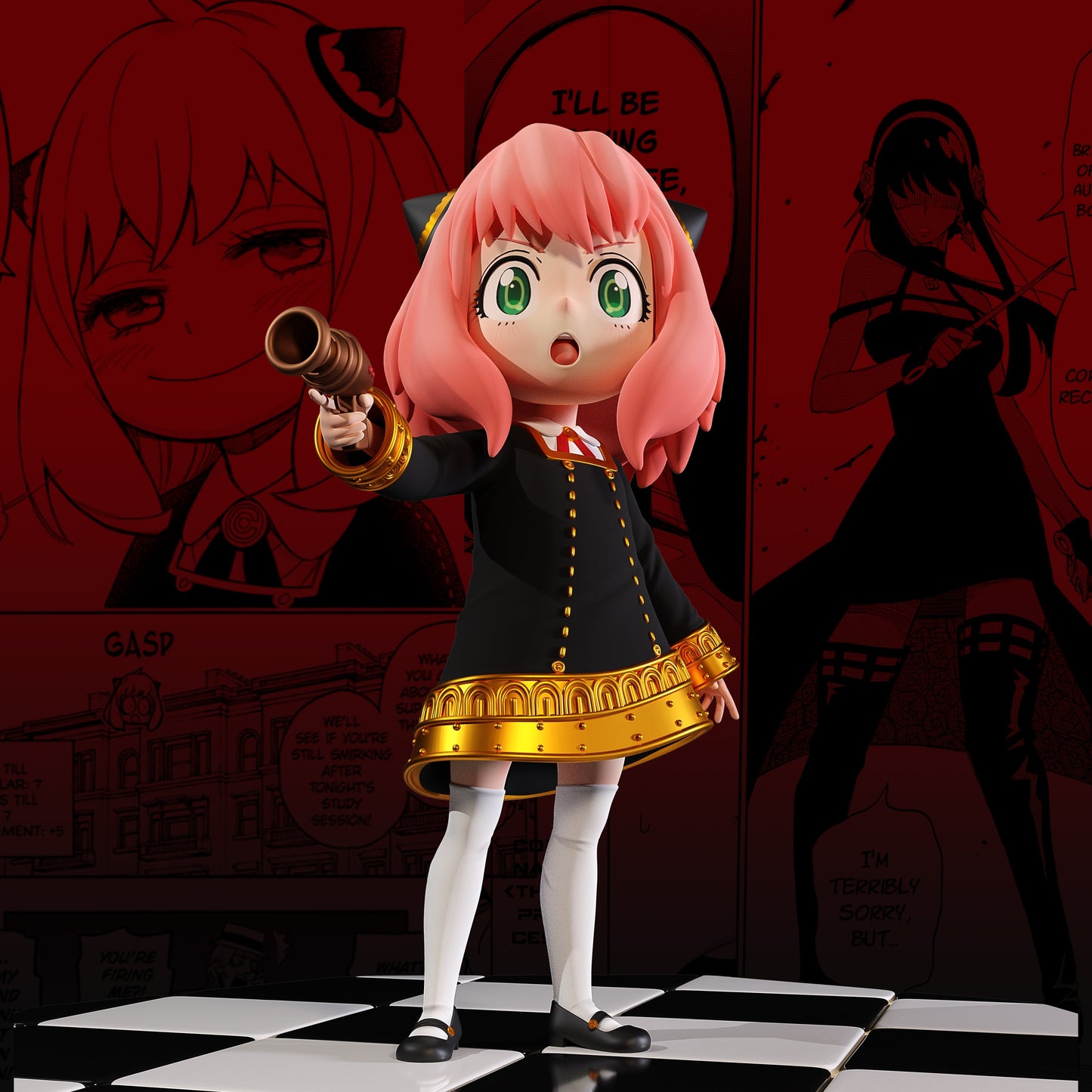 1364 Yor Forger Special Edition and Anya Forger - Spy x Family - STL 3D Print Files - 3D Printed Garage Kit ガレージキット Resin Model Scale Figure フィギュア