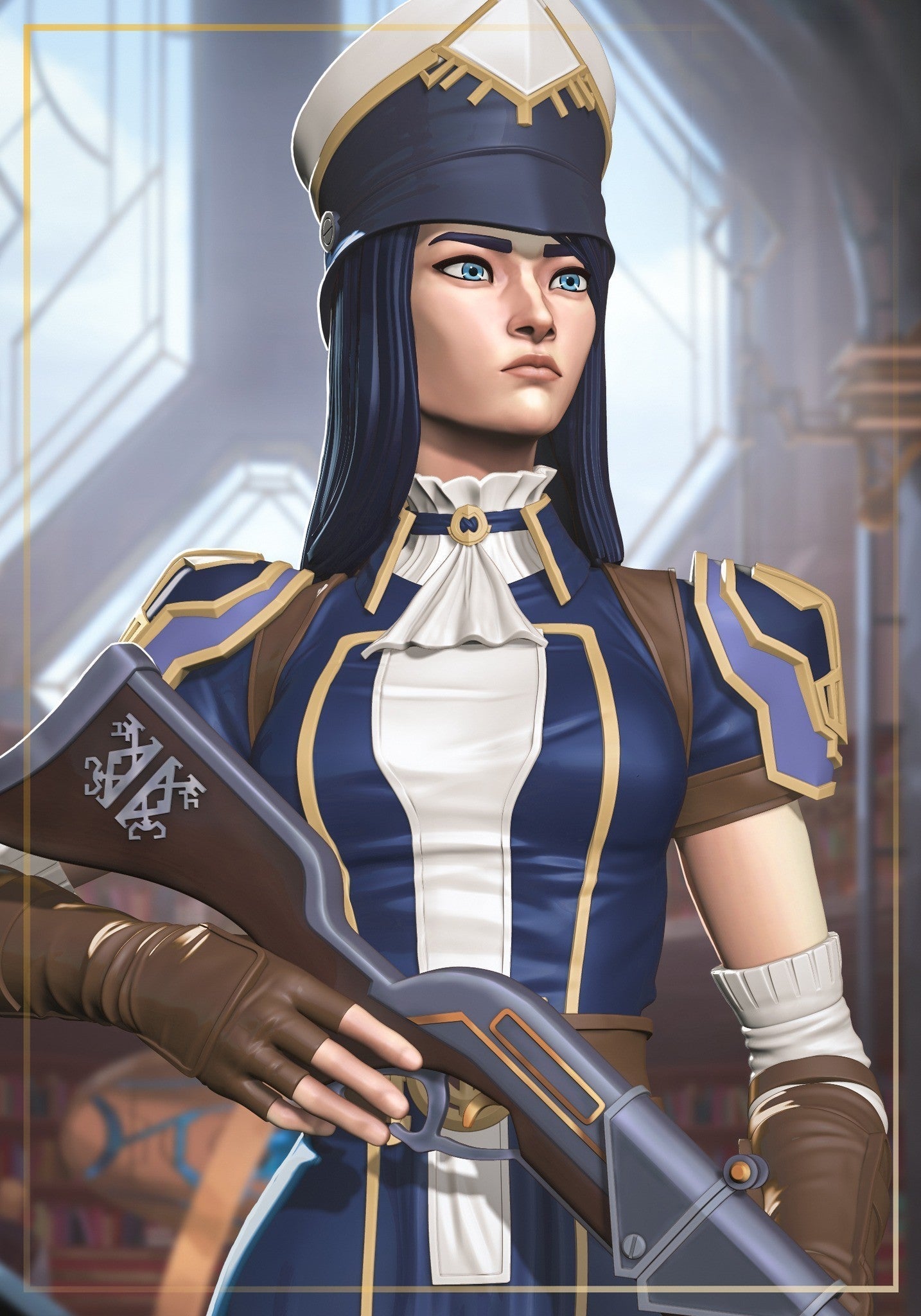 Caitlyn Arcane - League of Legends 1/8 Scale - 3D Printed Garage Kit ガレージキット Resin Model Scale Figure フィギュア