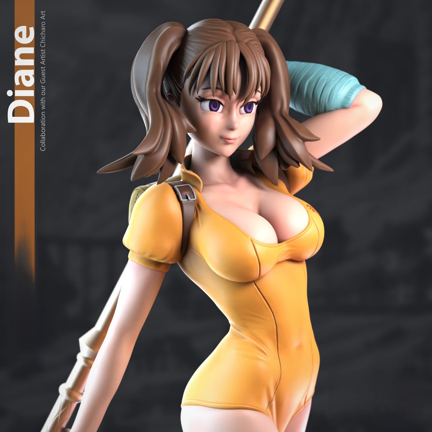 Diane Special Edition - Seven Deadly Sins - STL 3D Print Files - 3D Printed Garage Kit ガレージキット Resin Model Scale Figure フィギュア